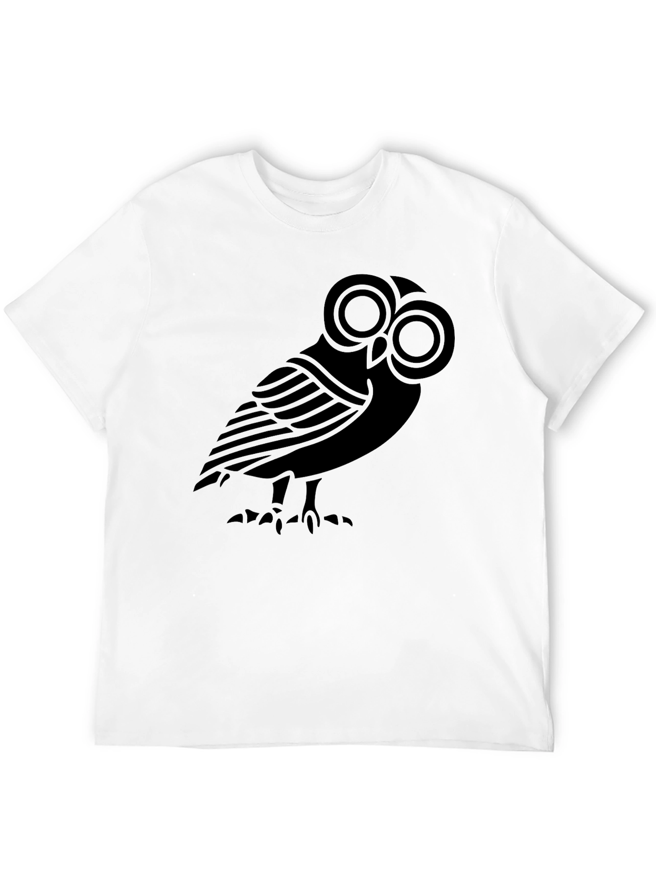 Black Owl Graphic Black T-Shirt view 12