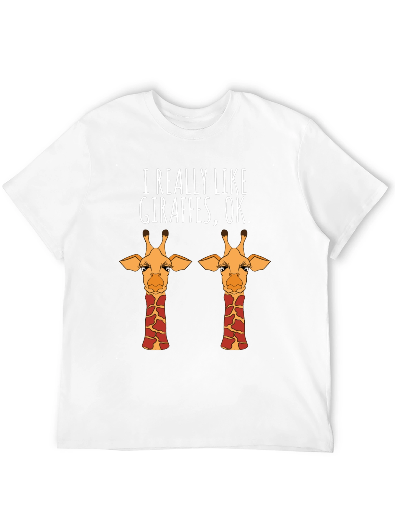Black I Really Like Giraffes T-Shirt view 12