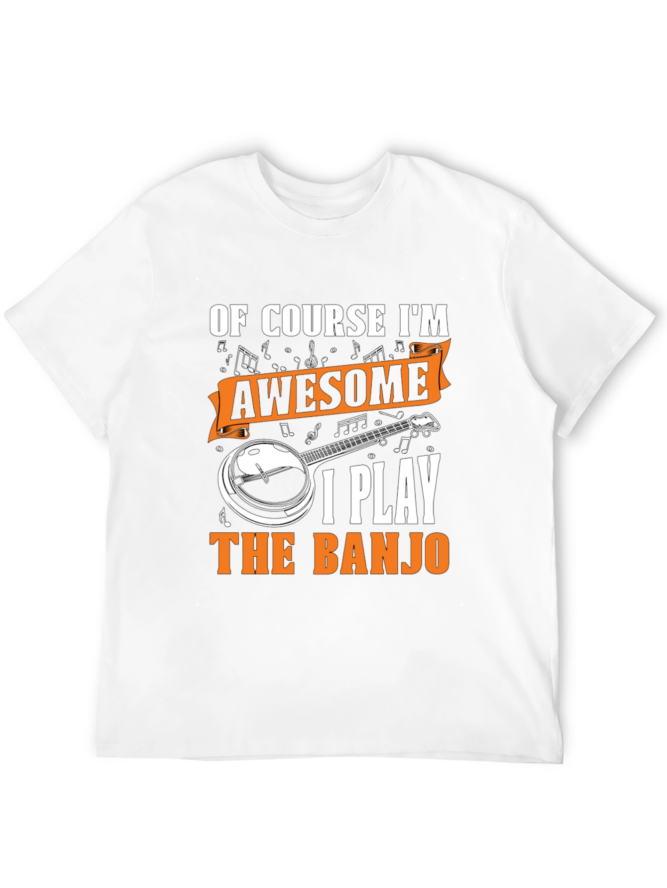 Black Awesome Banjo Player T-Shirt view 12