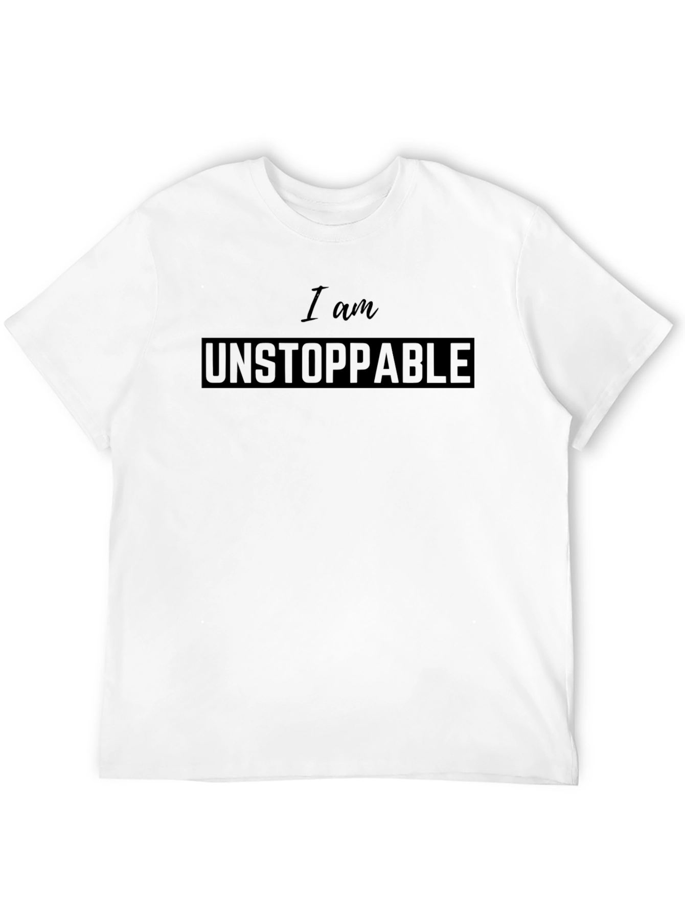 Black I am Unstoppable Black T-Shirt view 12
