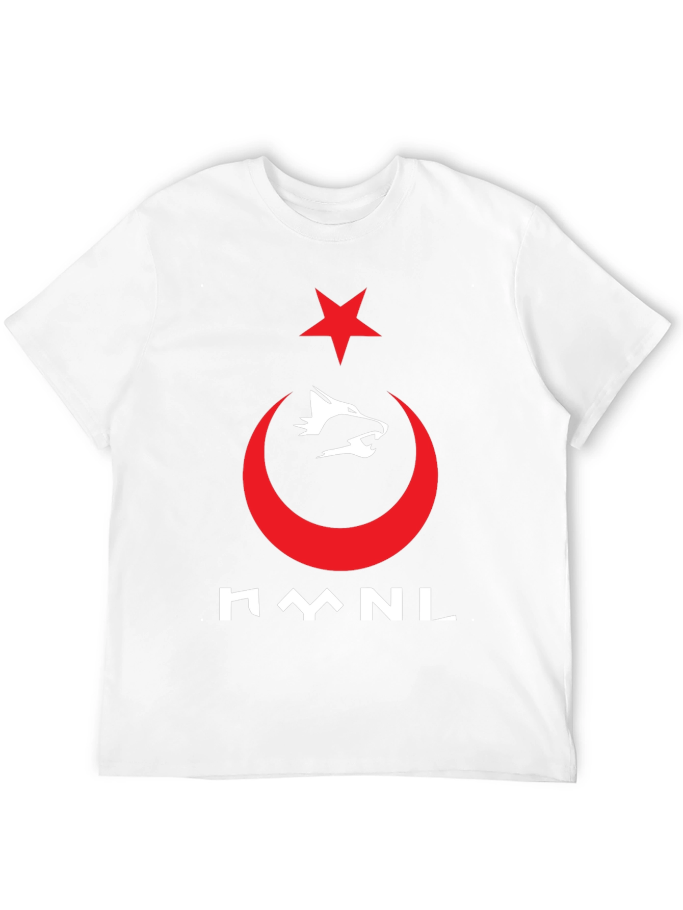Black Turkish Pride T-Shirt - Wolf & Crescent Star Design view 12