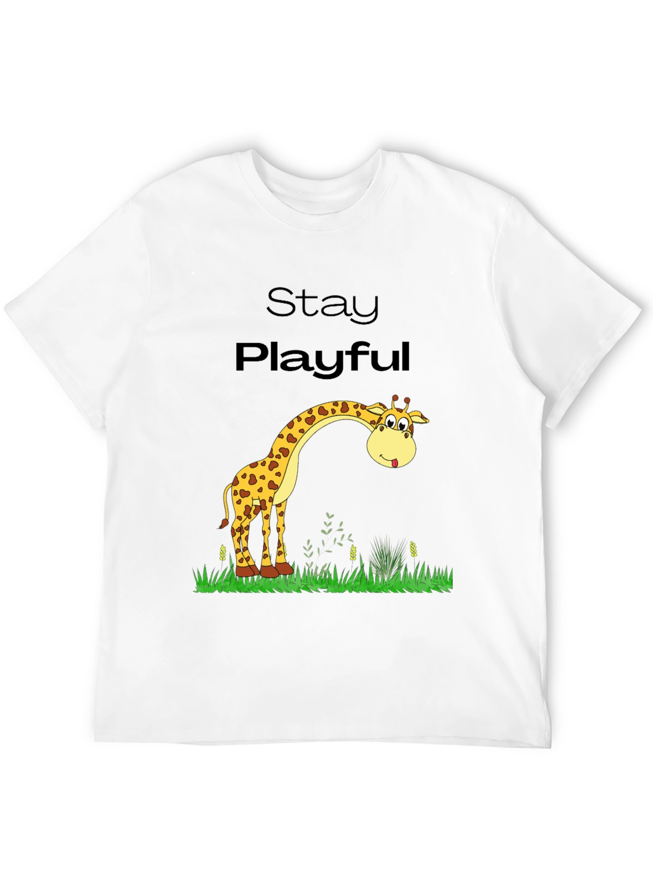 Black Stay Playful Giraffe Graphic Tee view 12