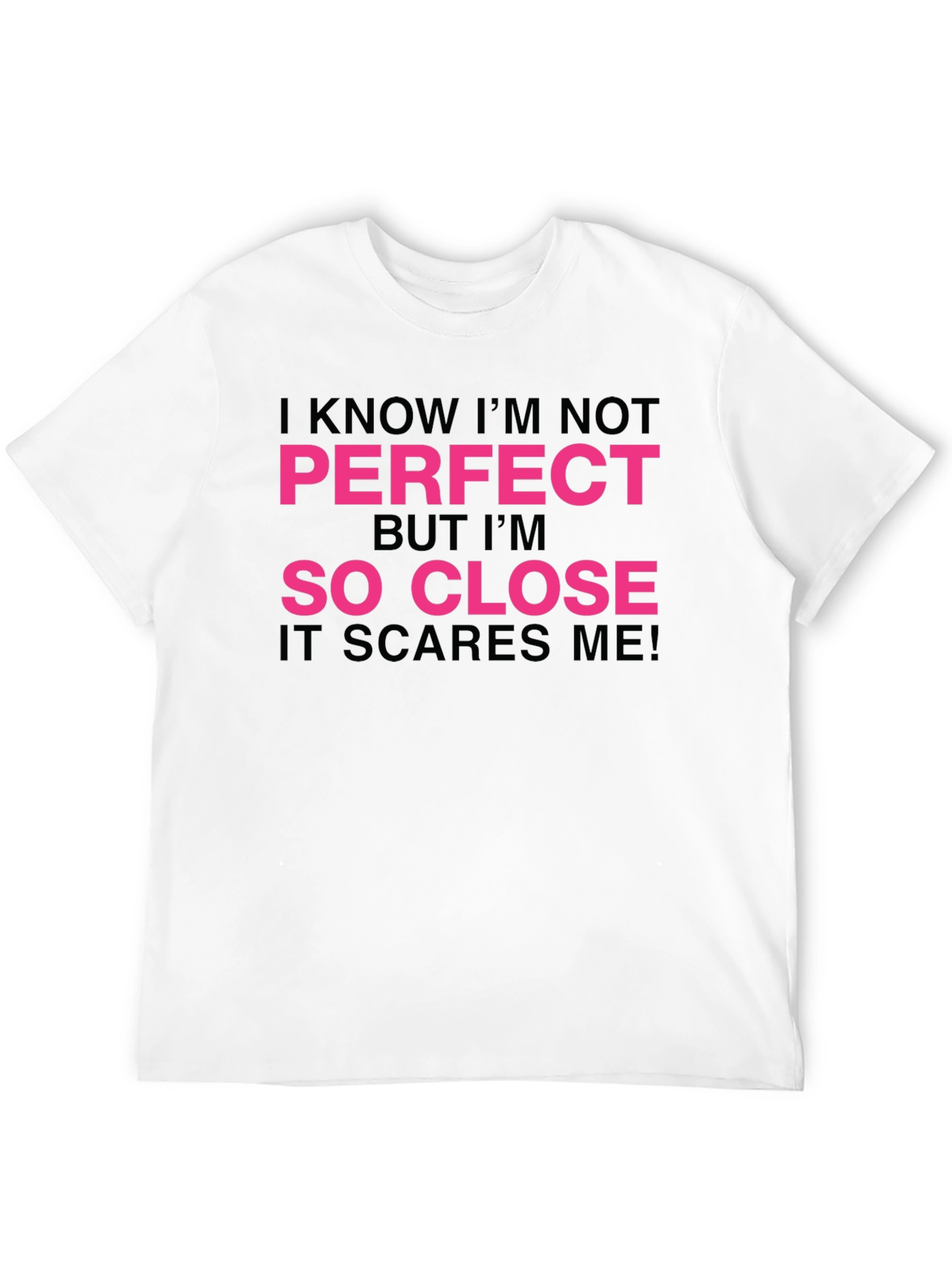 Black Funny "So Close" Graphic Tee - Black Cotton T-Shirt view 12