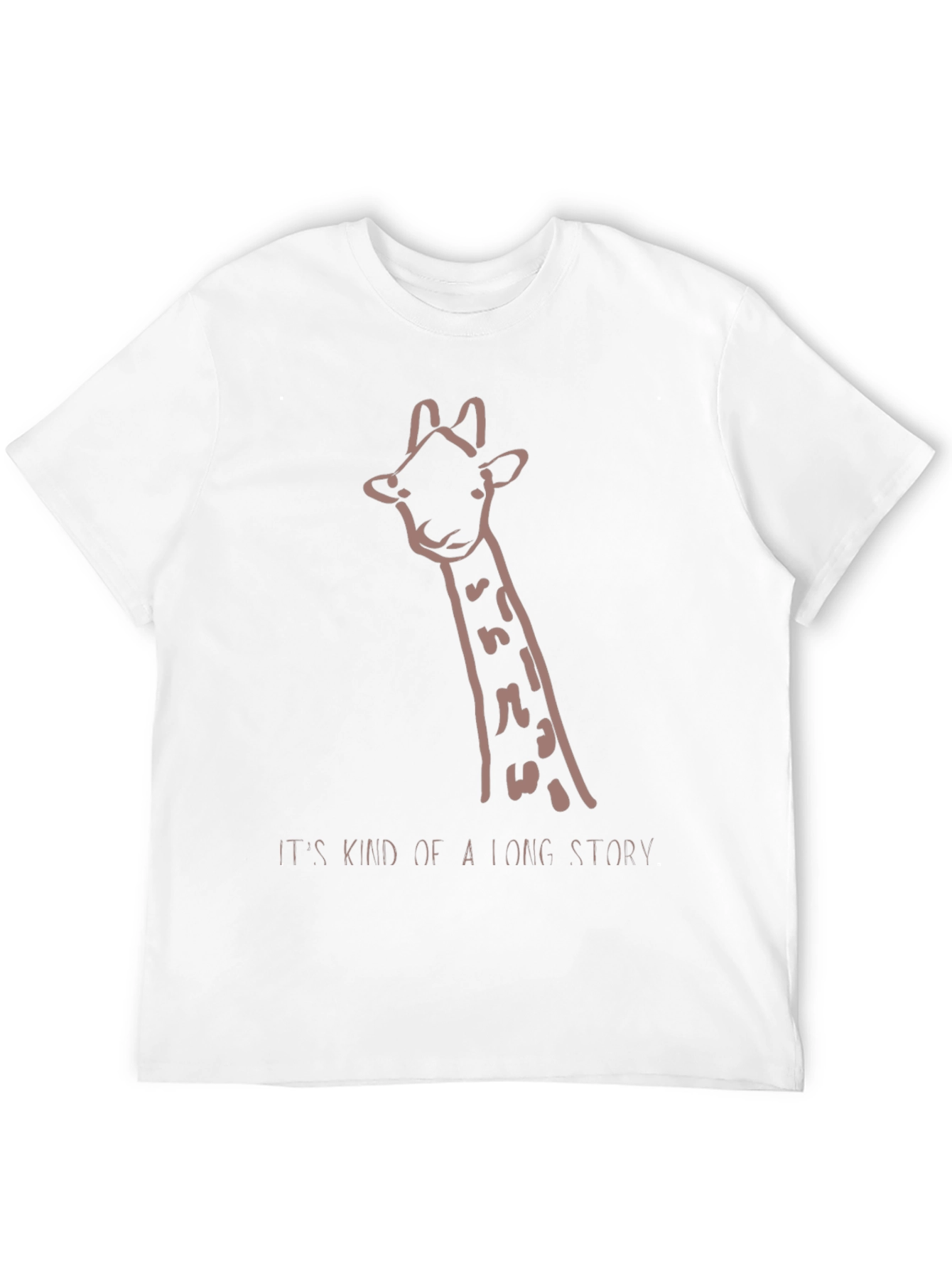 Black Giraffe Long Story Graphic Tee - Black Unisex T-Shirt view 12