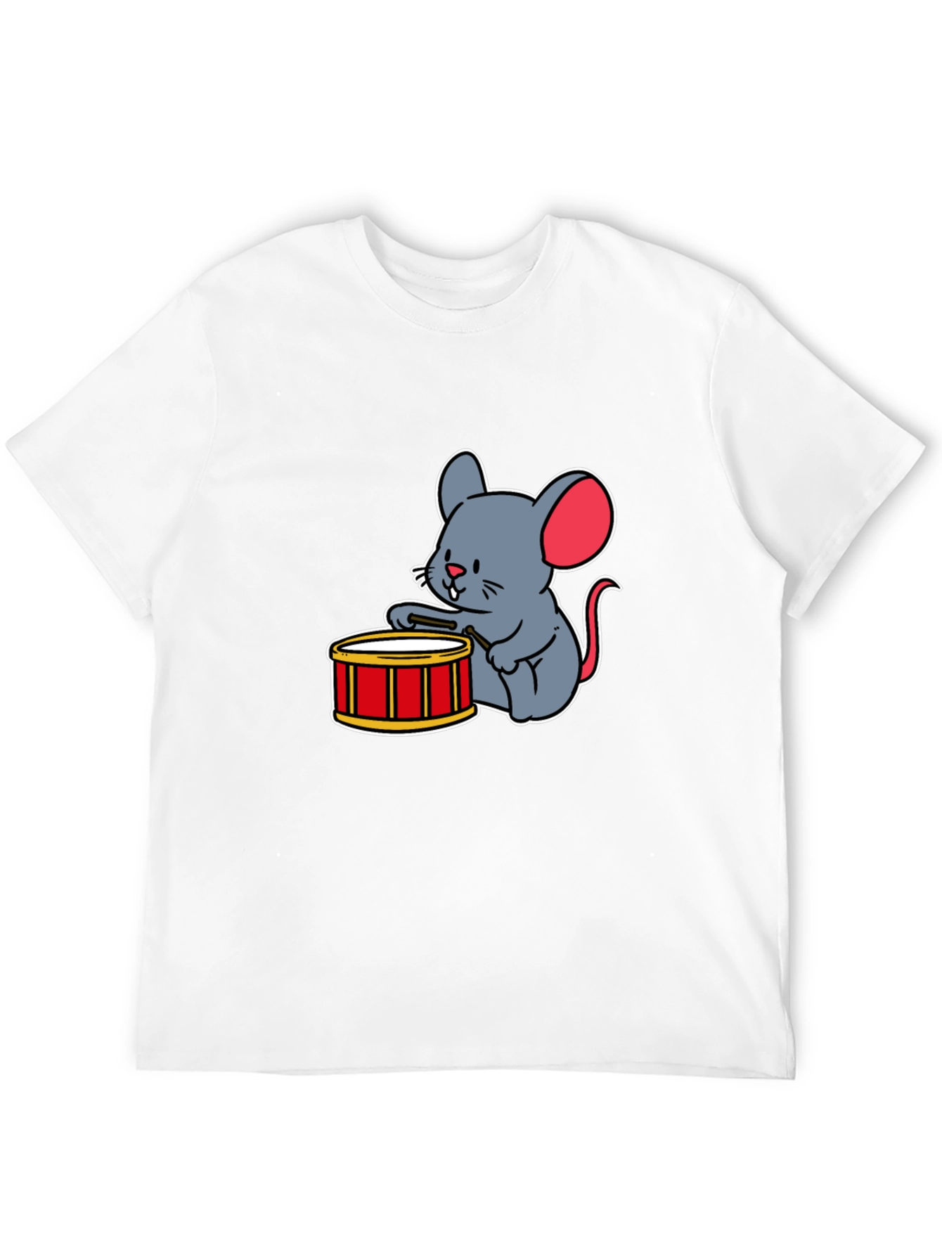 Black Mouse Drummer T-Shirt view 12