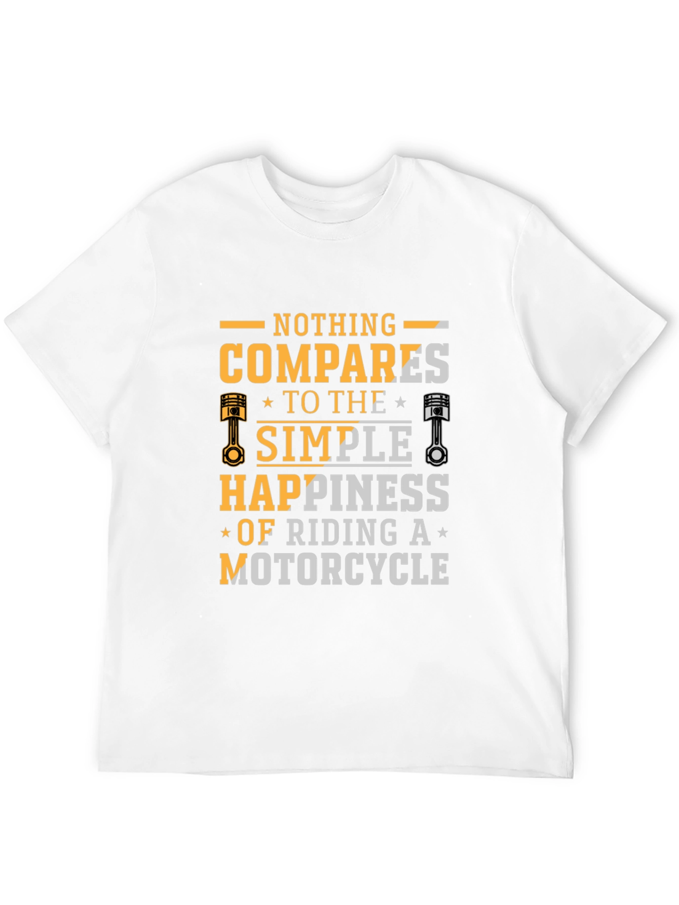 Black Motorcycle Riding Happiness Black T-Shirt view 12