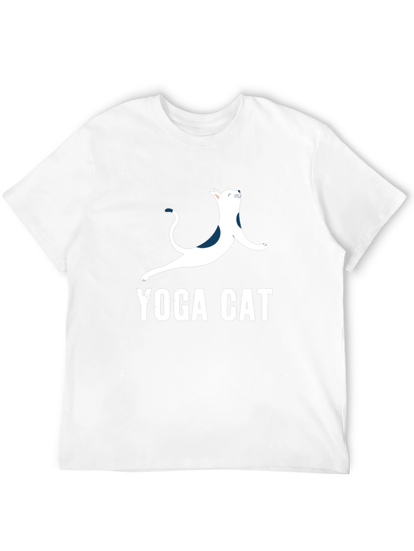 Black Yoga Cat T-Shirt - Cool Graphic Tee view 12
