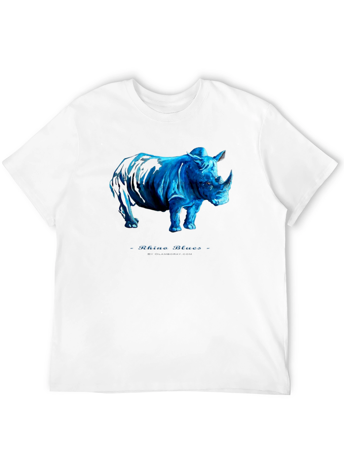 Black Rhino Blues Black T-Shirt - Unique Graphic Tee view 12