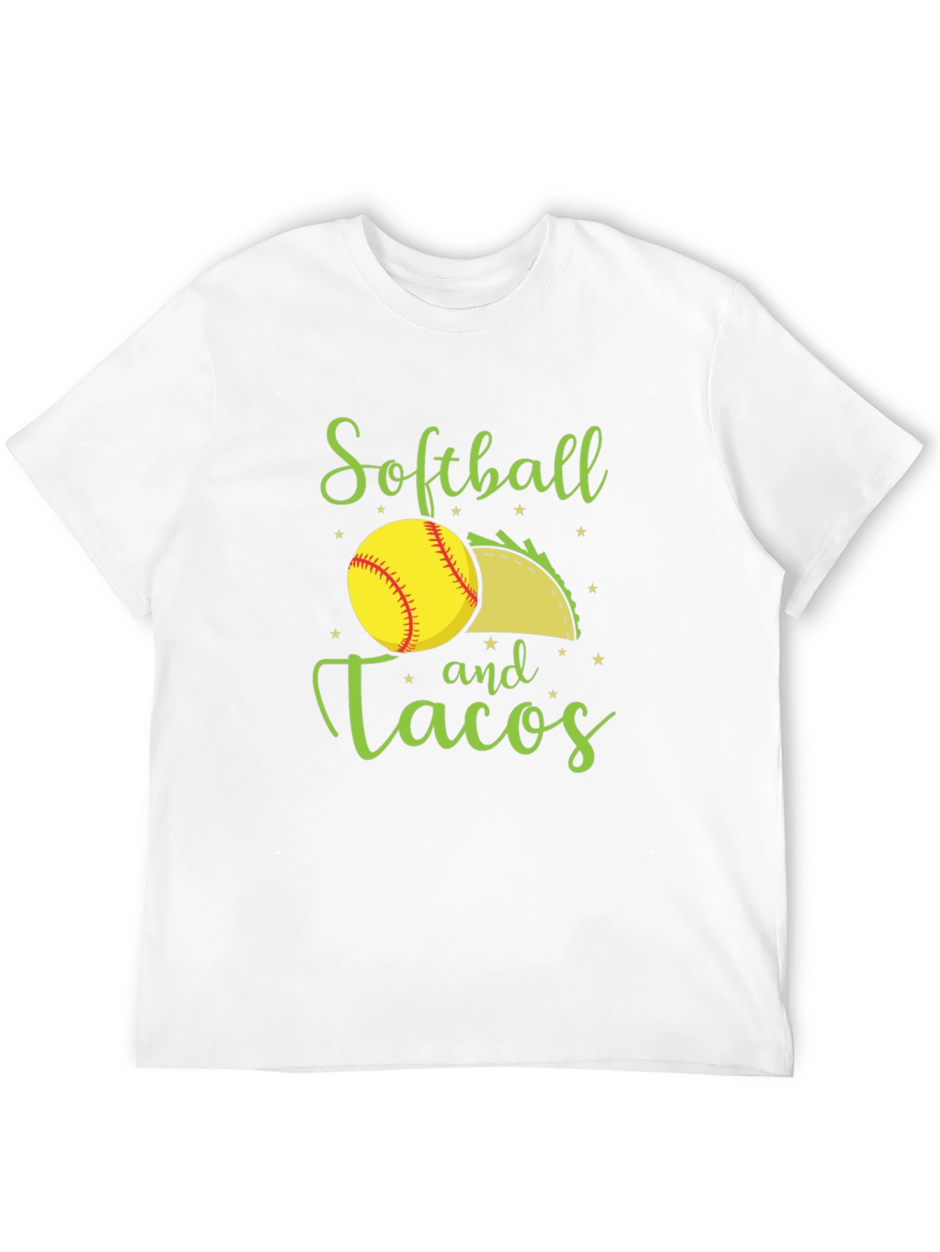 Black Softball and Tacos Black T-Shirt view 12
