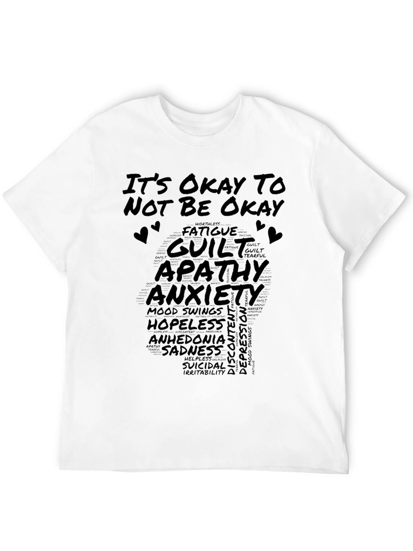 Black It's Okay To Not Be Okay Graphic Tee view 12