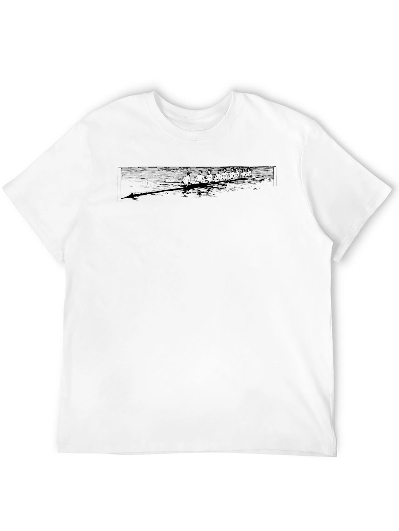 Black Rowing Team Graphic Tee - Classic Black T-Shirt view 12
