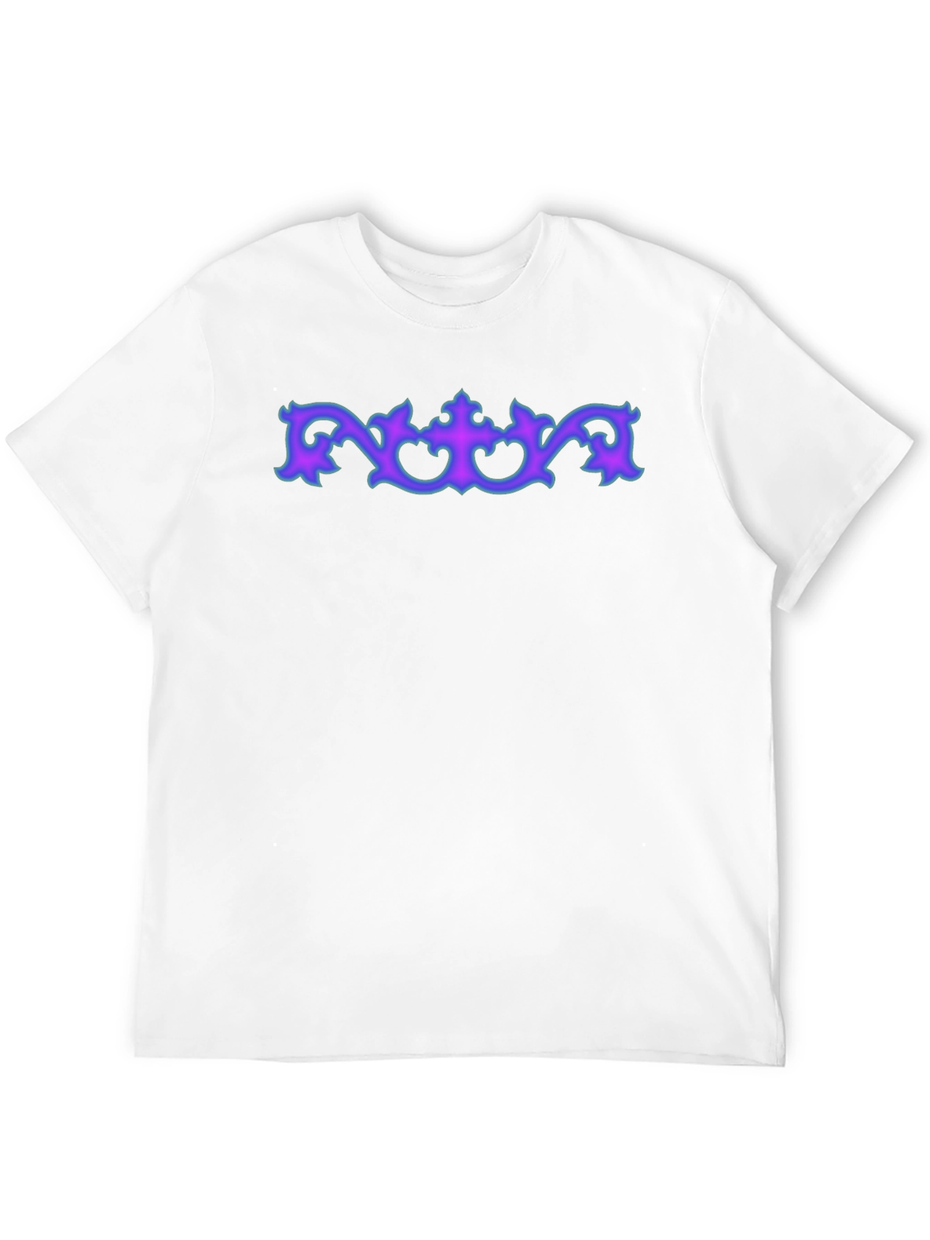Ornate Accent Graphic Tee - Soft Black Cotton - 12