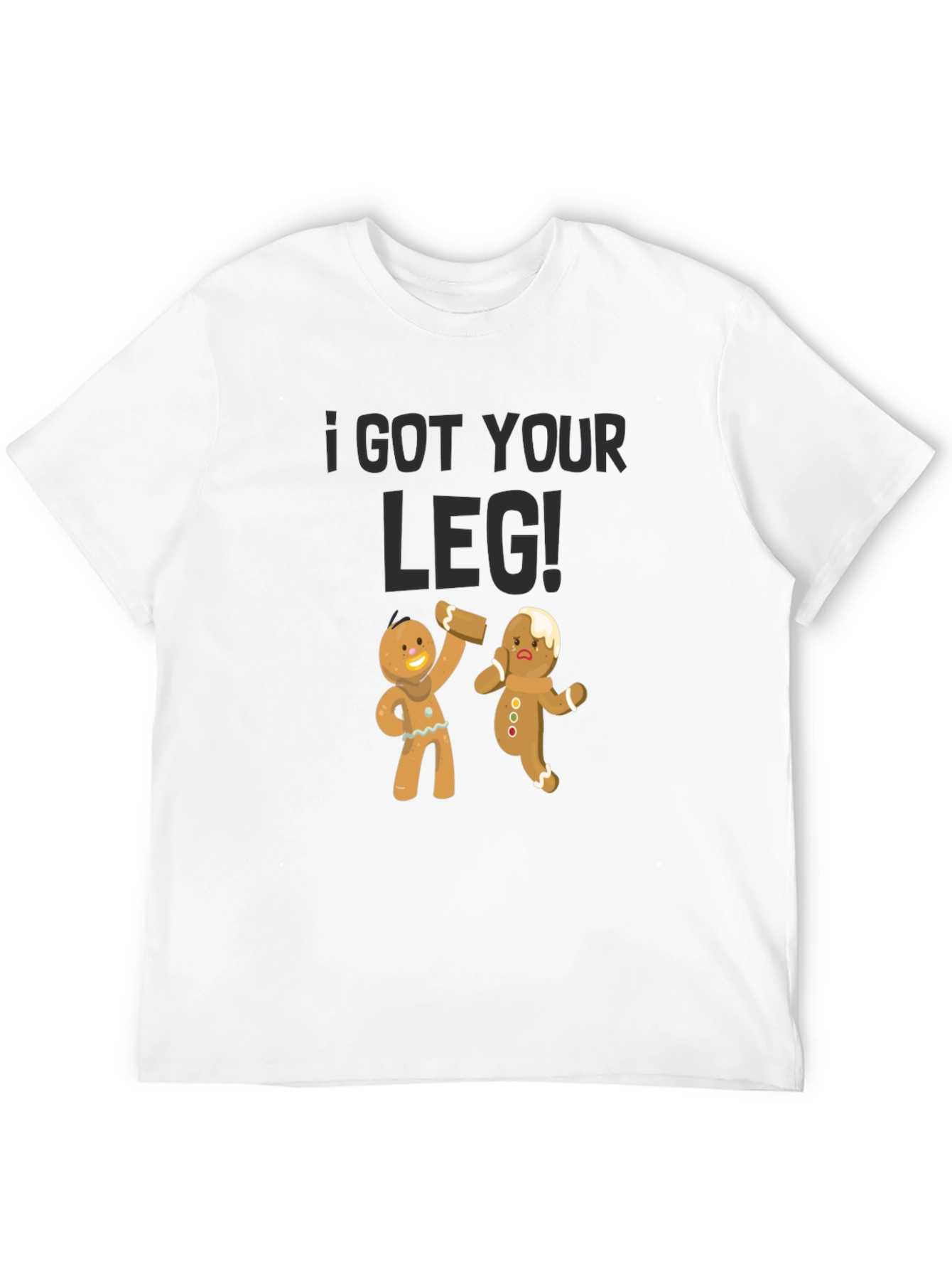 Black Gingerbread Man "I Got Your Leg" T-Shirt view 12
