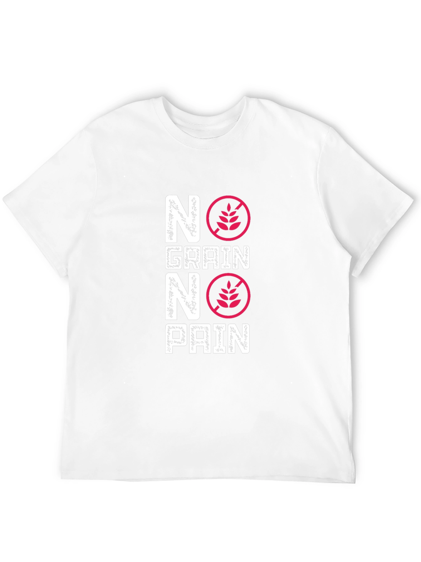 No Grain No Pain Graphic Tee - Gluten Free Lifestyle Shirt - 12