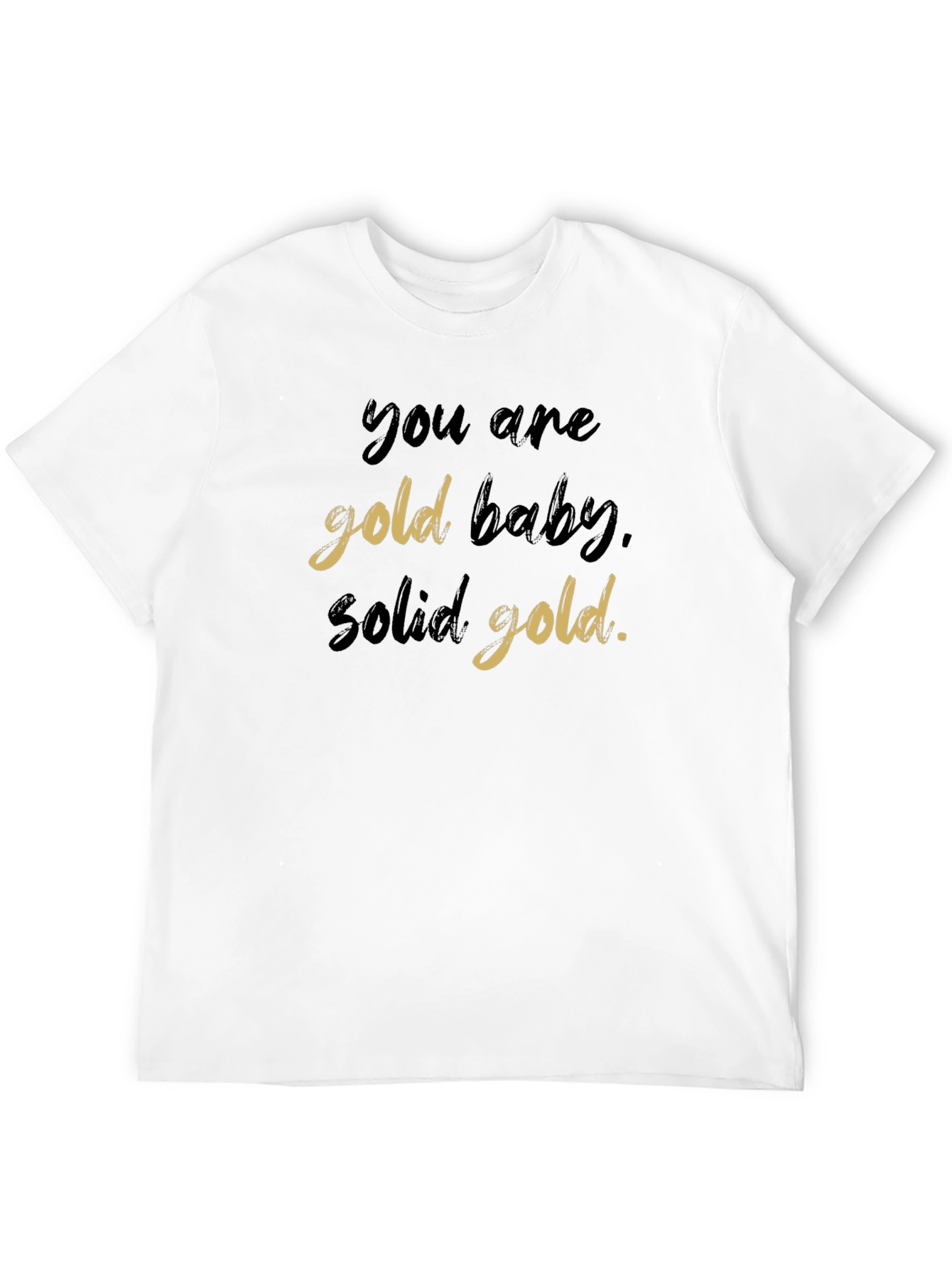 Black You are Gold Baby Solid Gold Black T-Shirt view 12