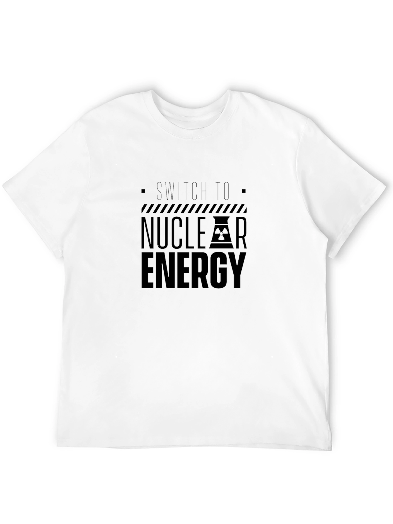 Black Switch To Nuclear Energy Black Graphic T-Shirt view 12