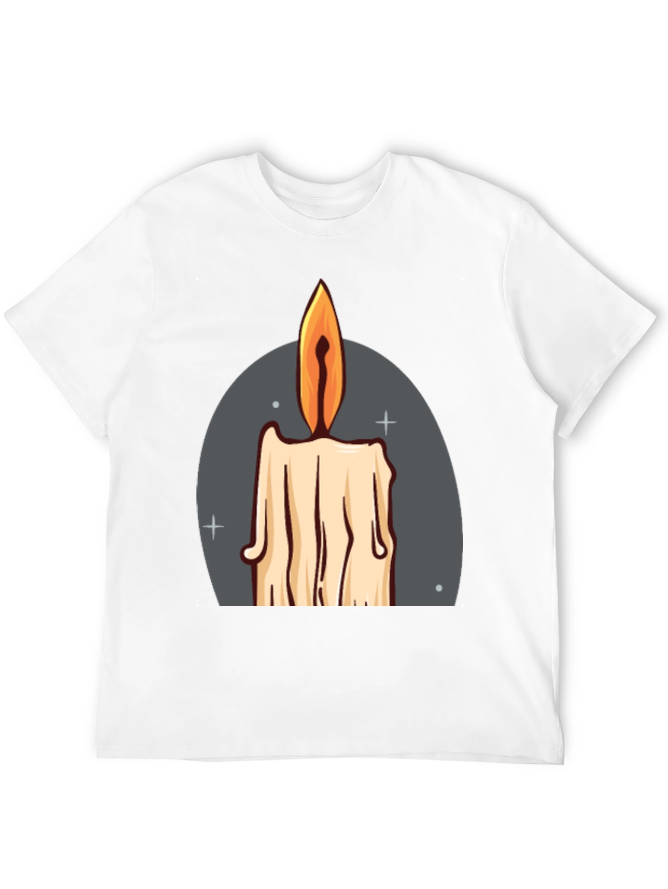 Black Candle Graphic Tee - Black Cotton Blend T-Shirt view 12