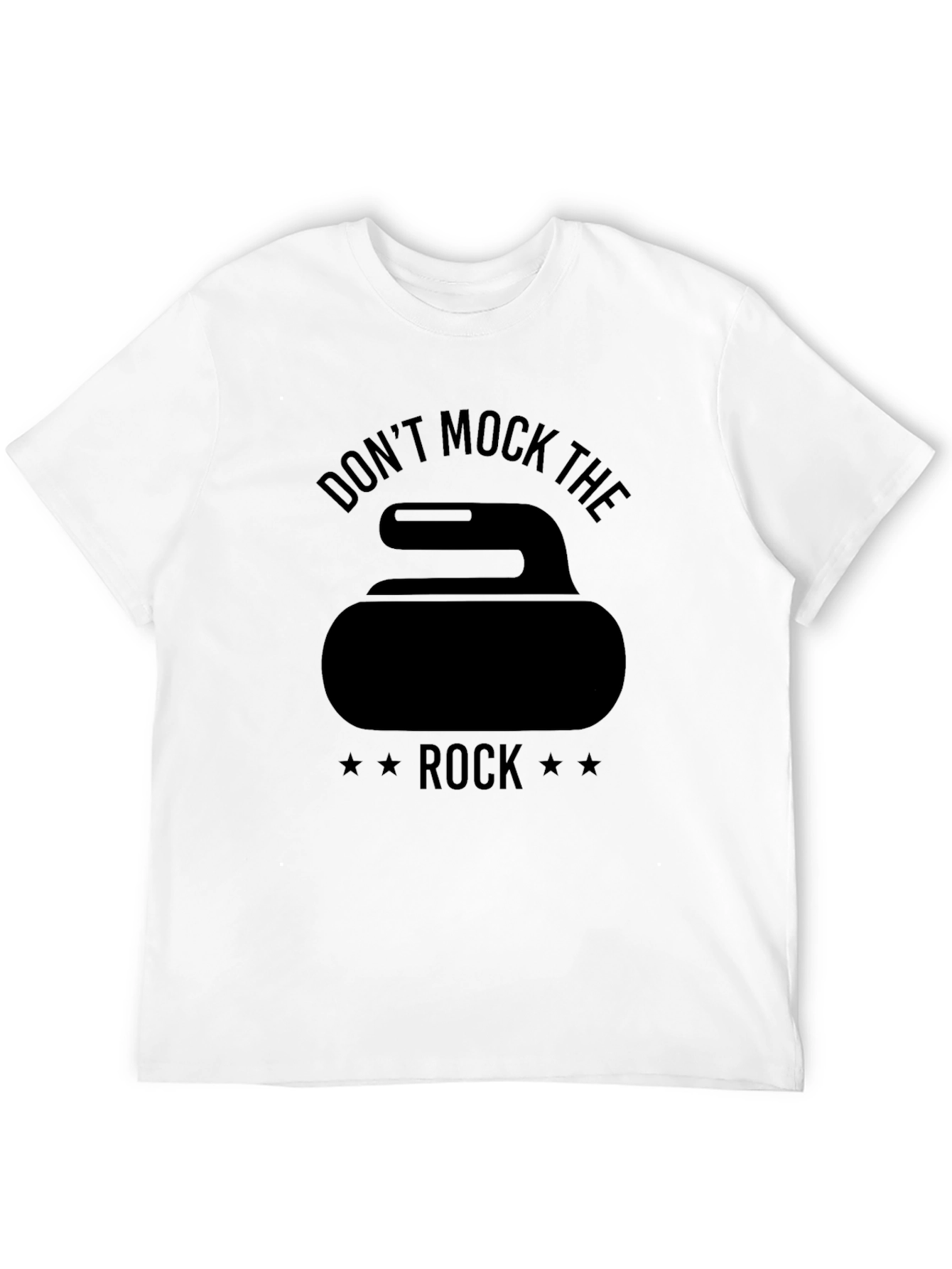Black Don't Mock The Rock Curling T-Shirt view 12