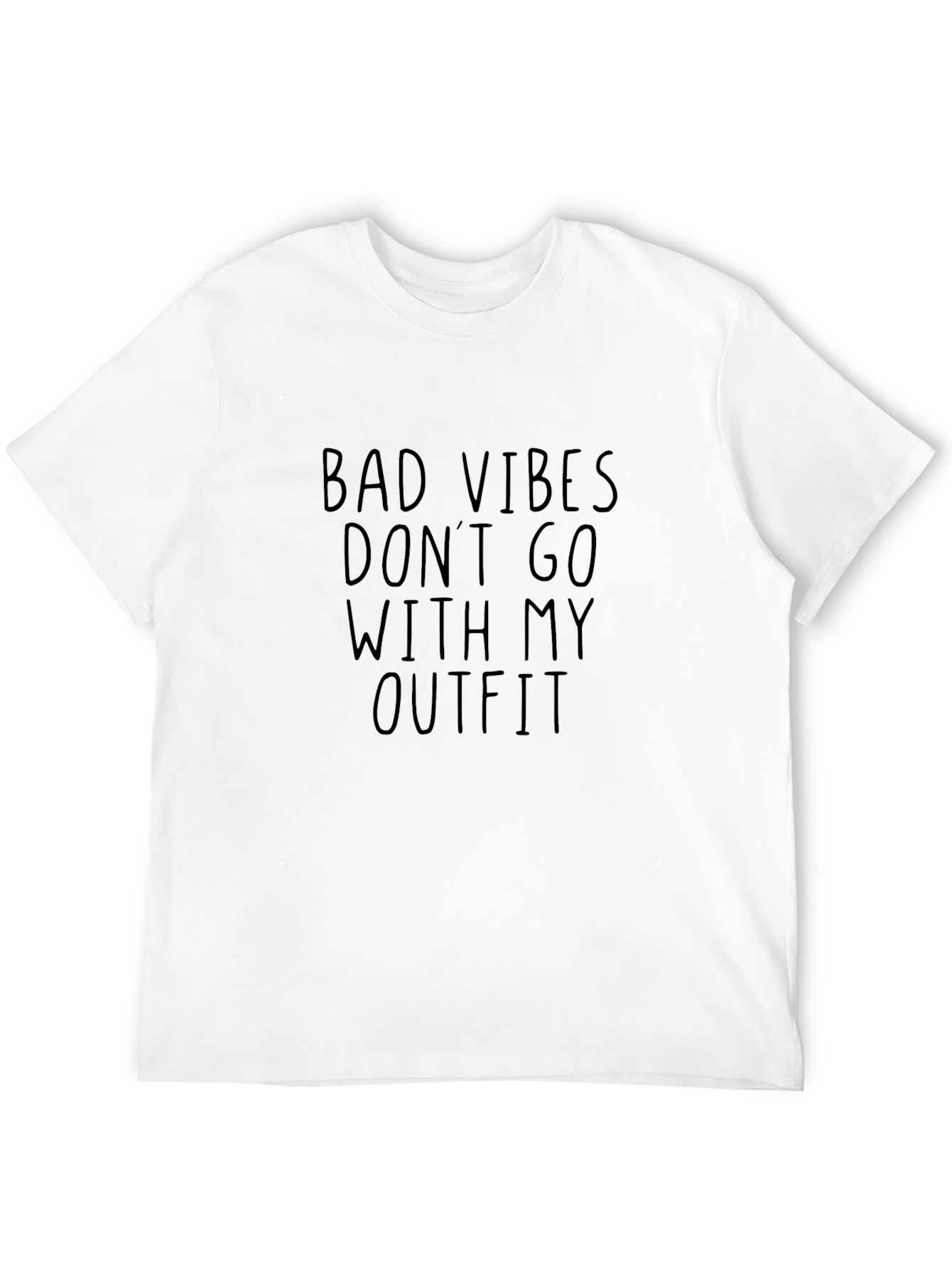 Black Bad Vibes Outfit T-Shirt - Stylish & Comfy view 12