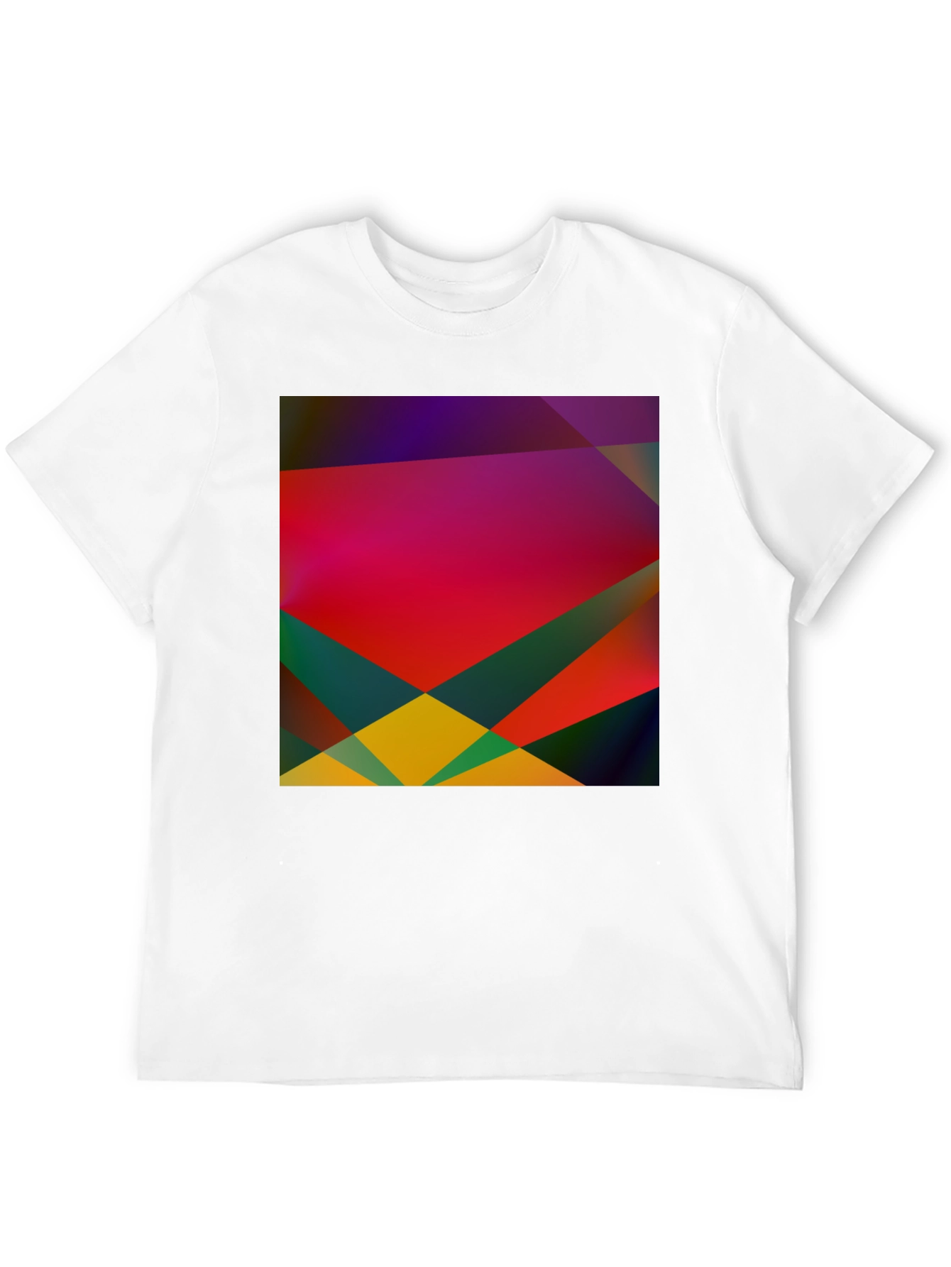 Black Geometric Abstract Art Black T-Shirt view 12