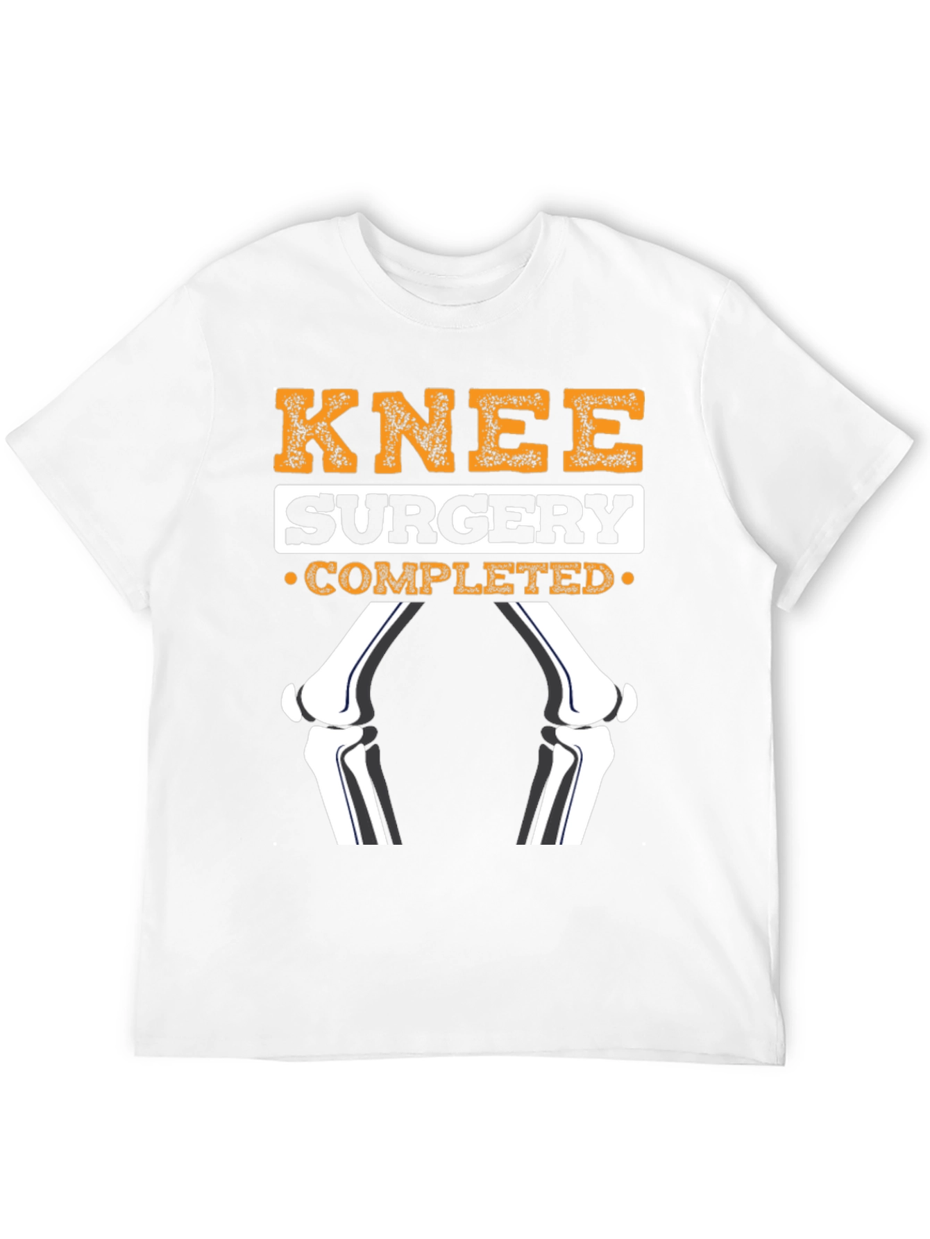 Black Knee Surgery Completed Funny T-Shirt view 12