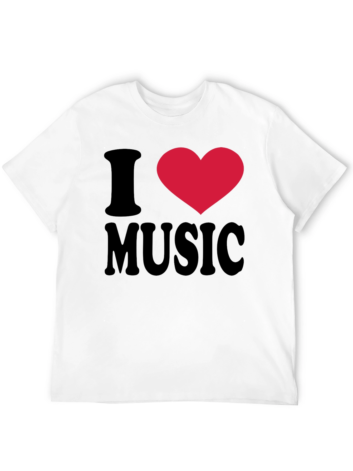 Black I Heart Music Black T-Shirt view 12