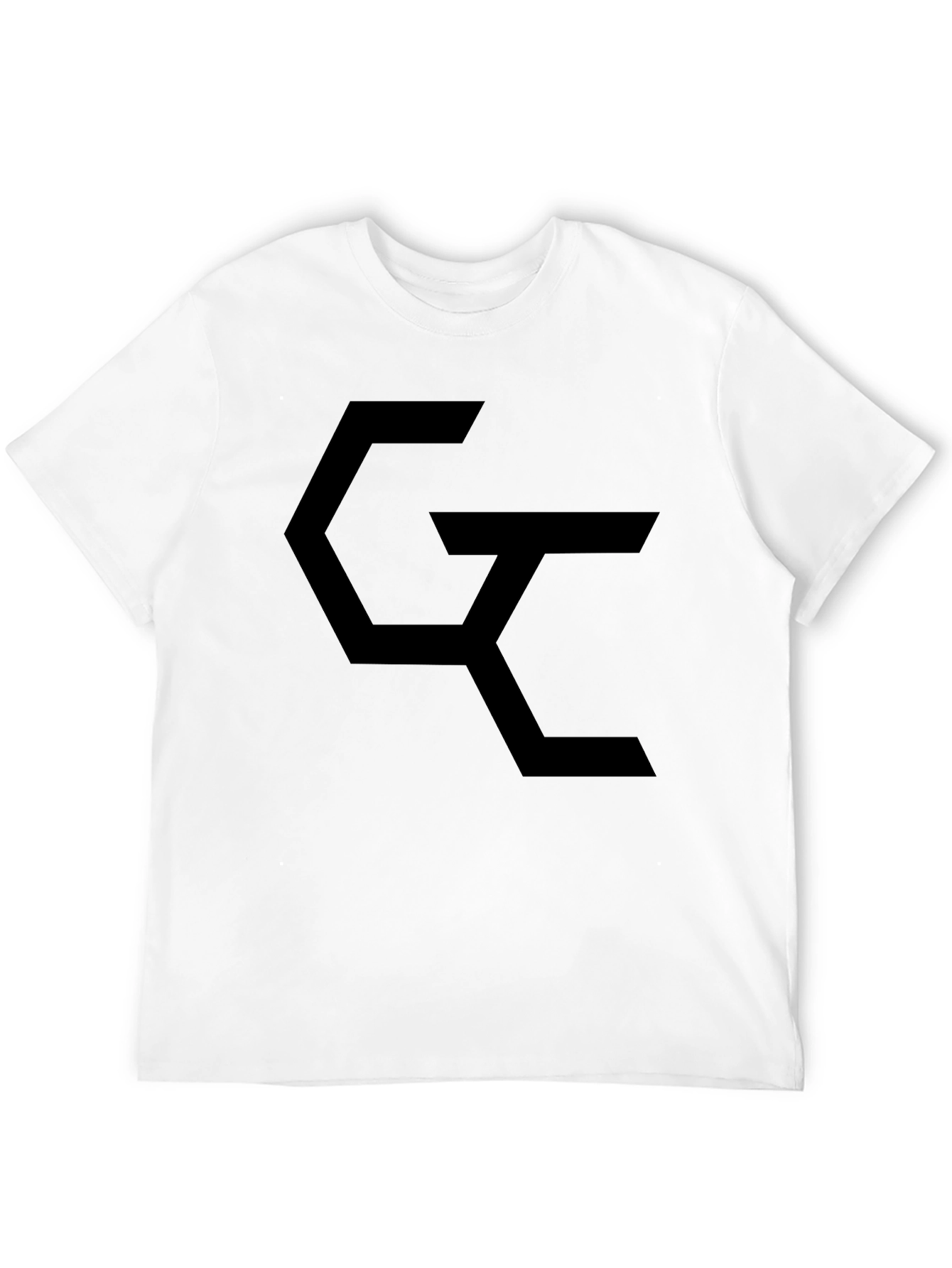 Black Modern Black Graphic Tee - Geometric Design view 12