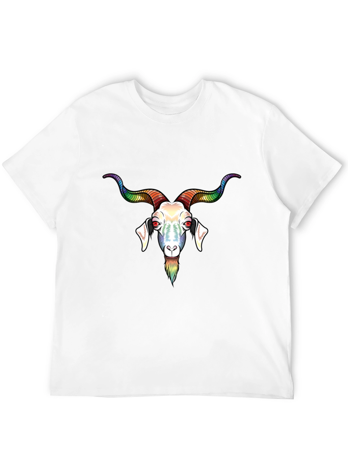 Black Rainbow Goat Graphic T-Shirt - Black view 12