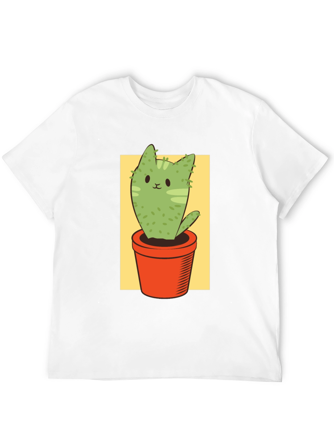 Black Cat Cactus Graphic Tee - Unisex Black T-Shirt view 12