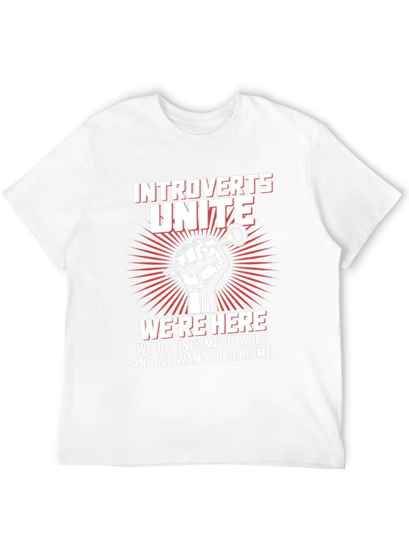 Black Introverts Unite Graphic T-Shirt -  Comfortable Cotton Tee view 12