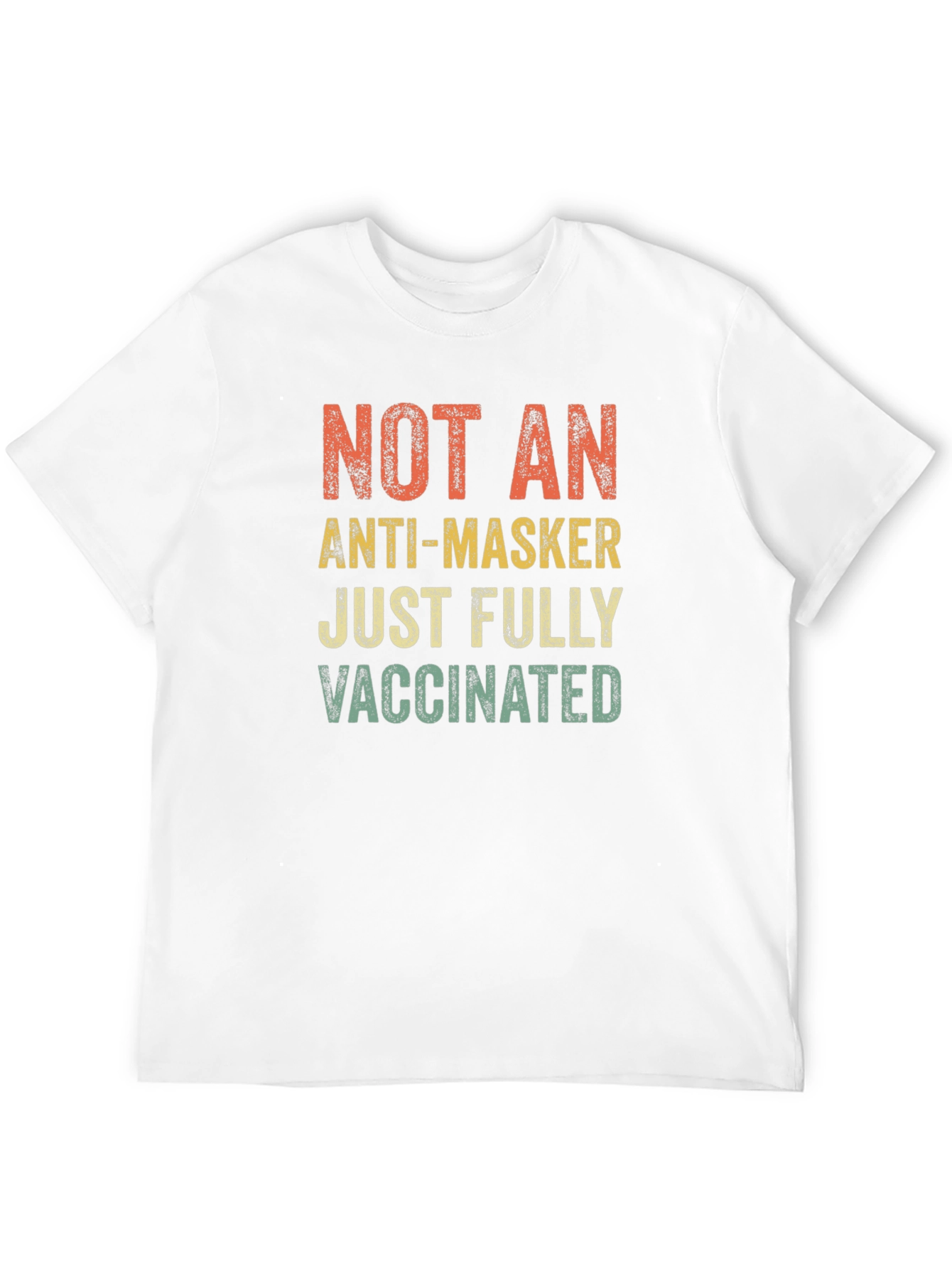 Black Not An Anti-Masker Fully Vaccinated Graphic Tee view 12
