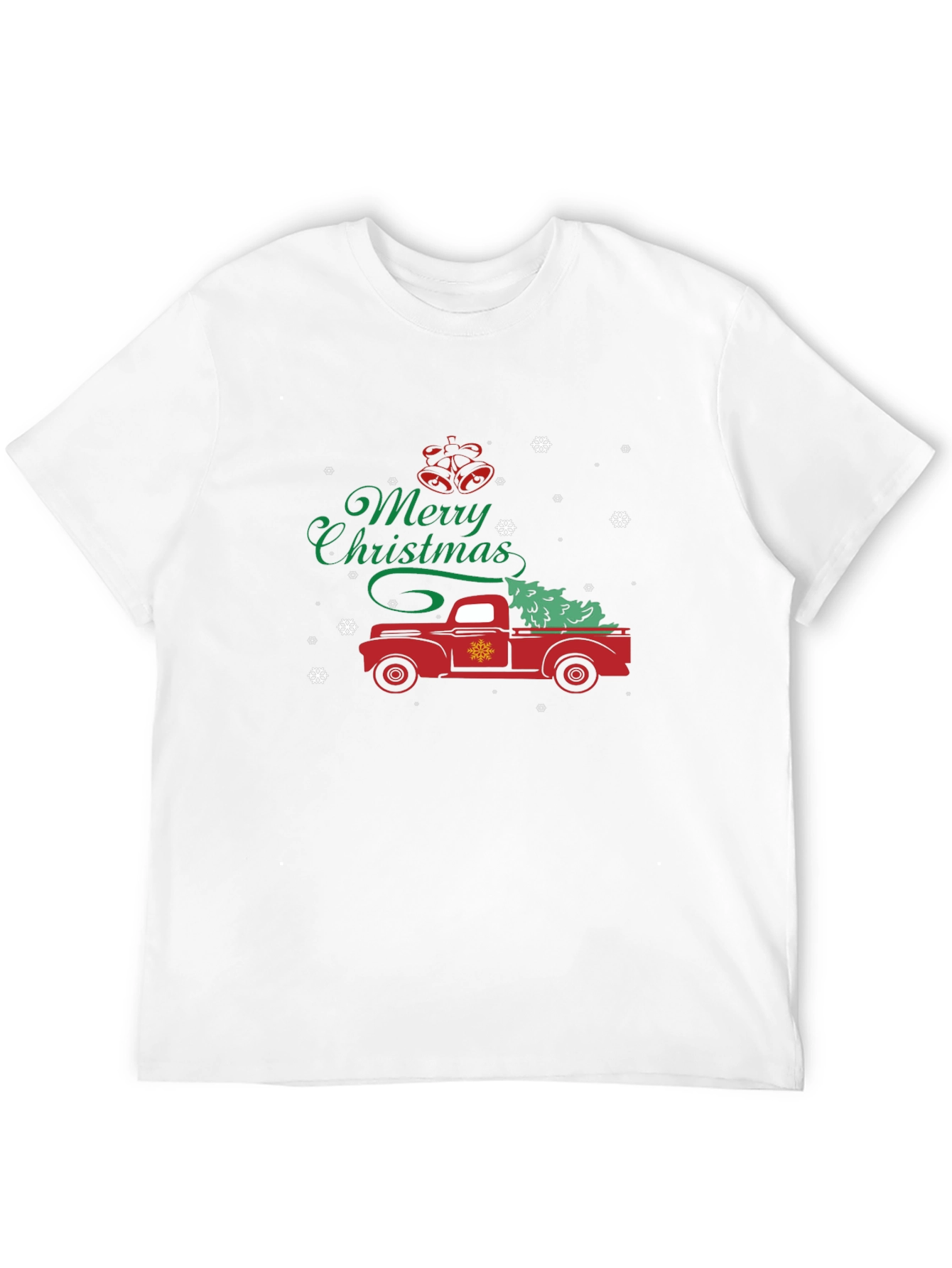 Black Merry Christmas Truck Graphic Tee view 12