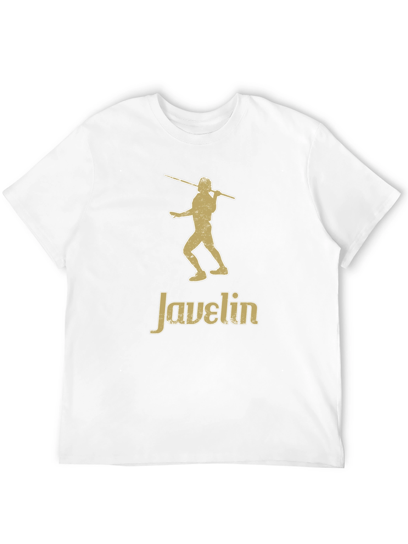 Black Javelin Thrower Graphic Tee - Black Cotton T-Shirt view 12