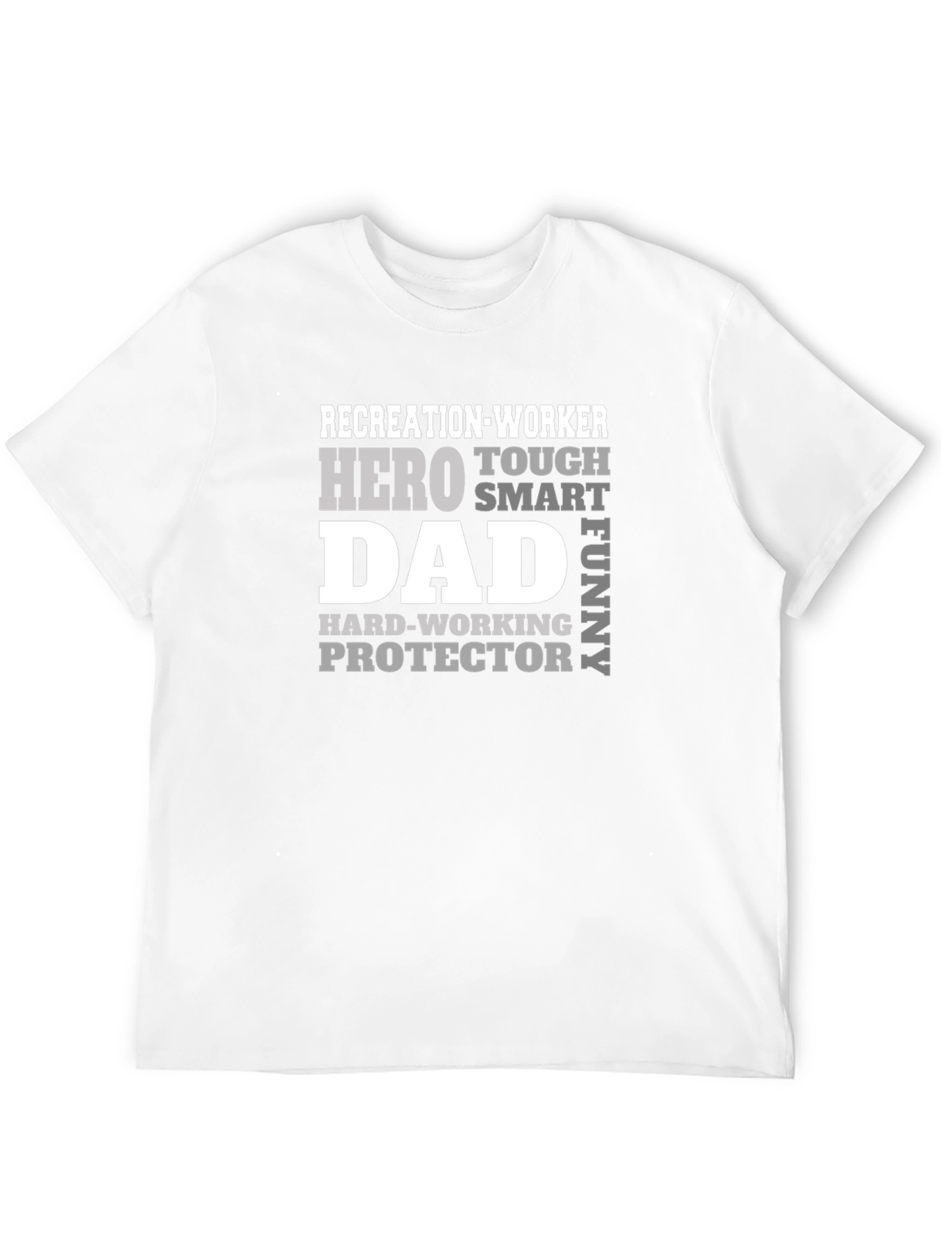 Black Recreation Worker Dad T-Shirt - Hero, Tough, Smart, Funny view 12
