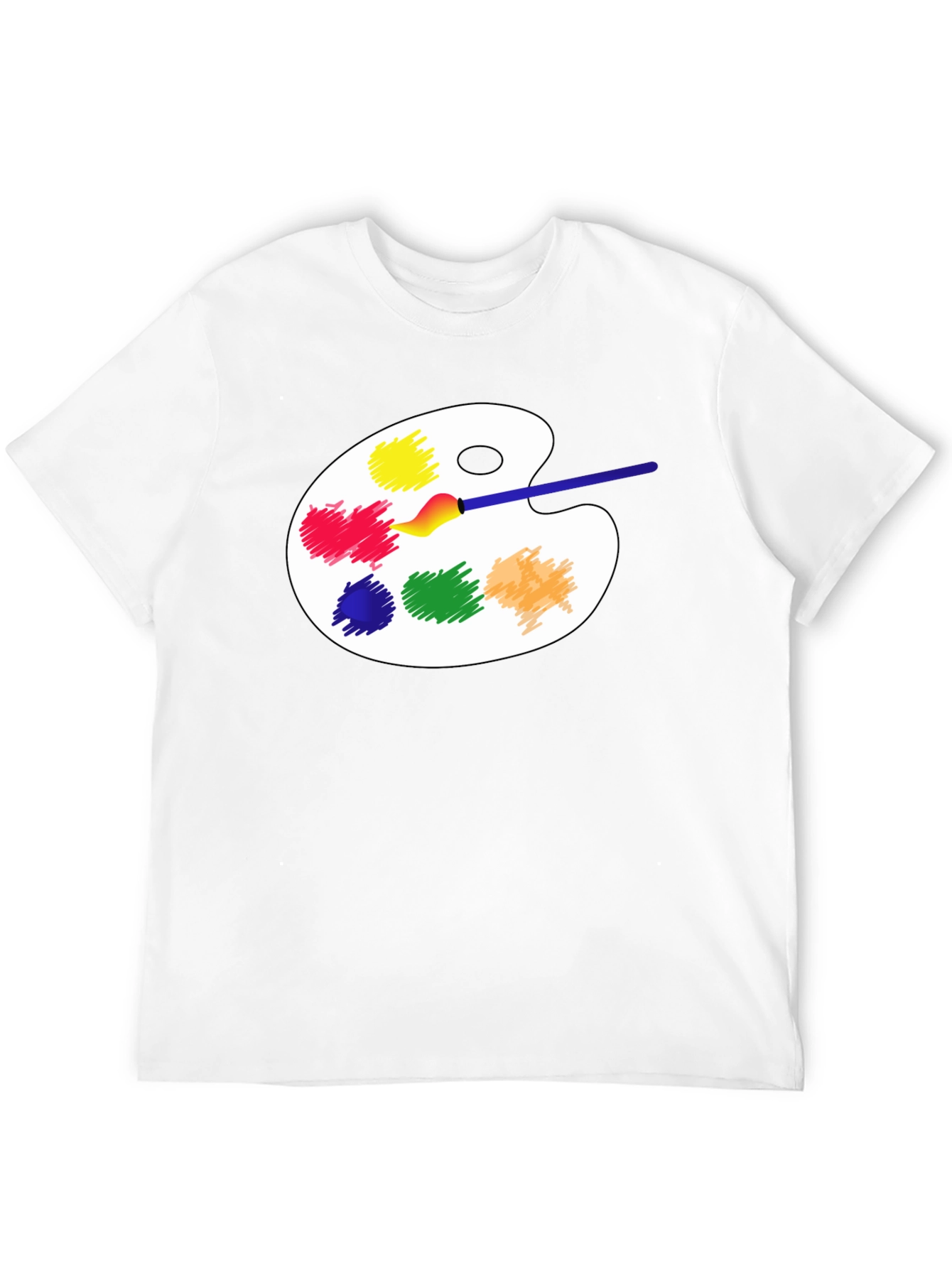 Black Art Palette T-Shirt - Painter's Essential view 12