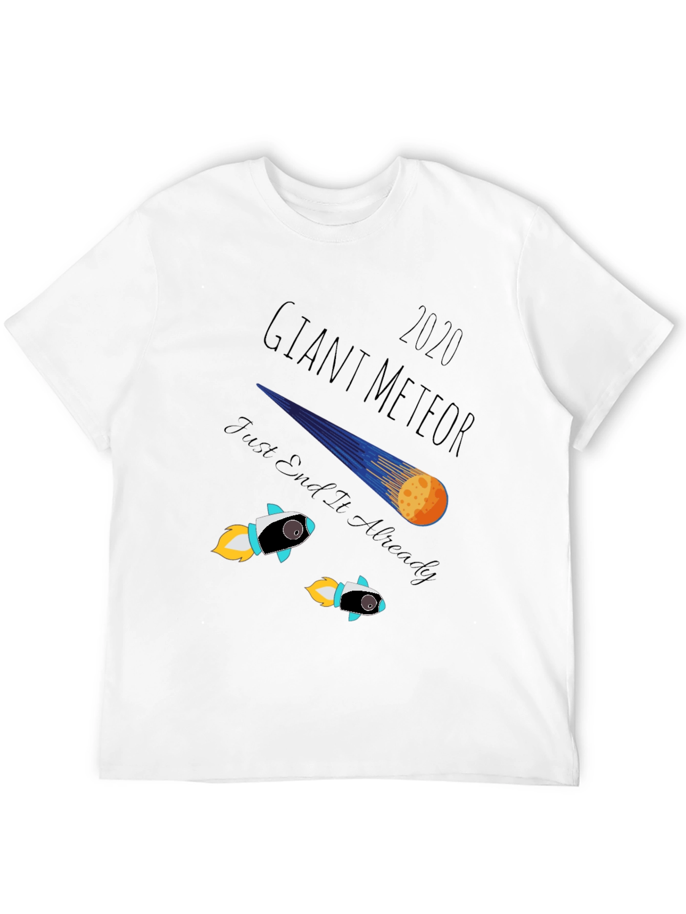 Black Giant Meteor 2020 T-Shirt: Humorous End of Times Tee view 12