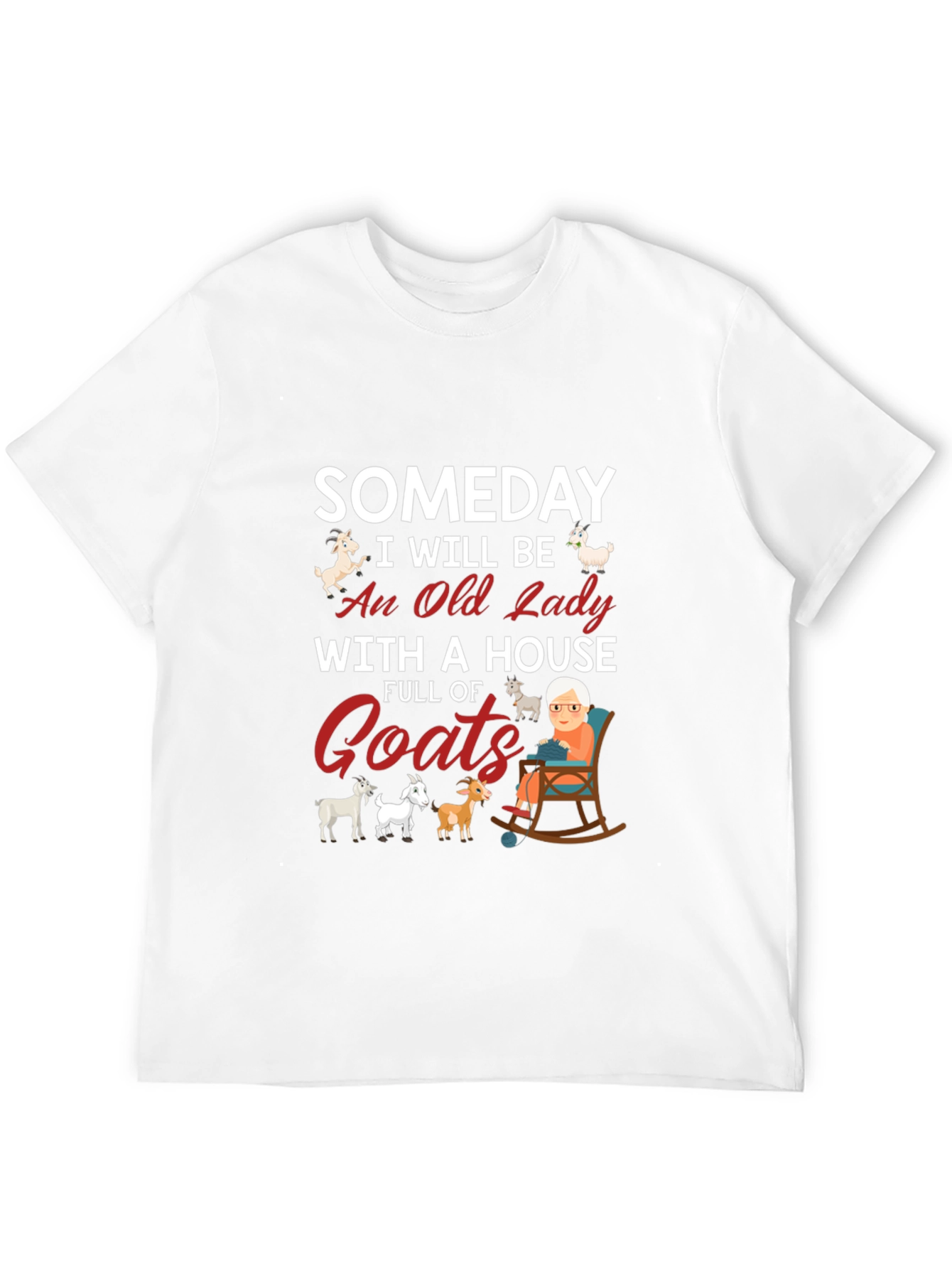 Black Someday Old Lady Goats T-Shirt view 12