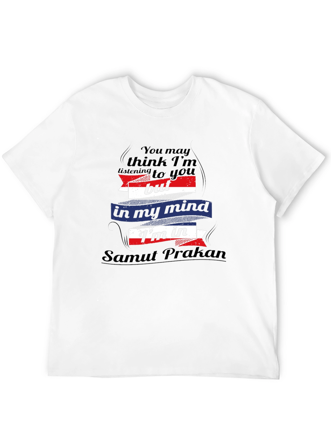 Black Samut Prakan Mind T-Shirt - Funny Travel Tee view 12