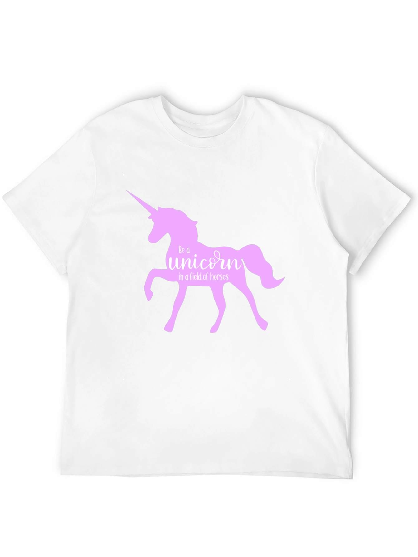 Black Be A Unicorn T-Shirt - Black Crew Neck view 12