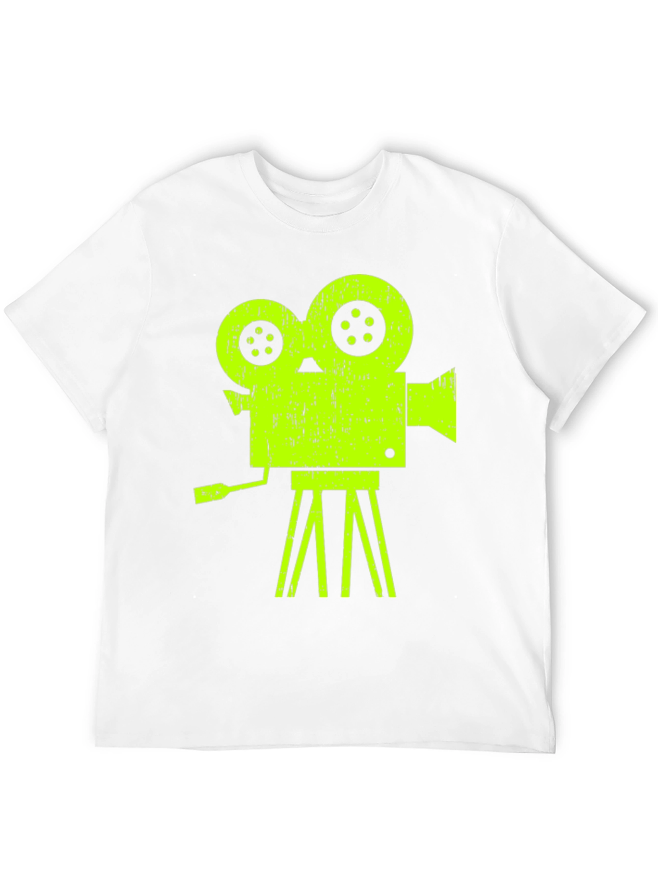 Black Retro Film Projector Graphic Tee - Classic Movie Lover Shirt view 12