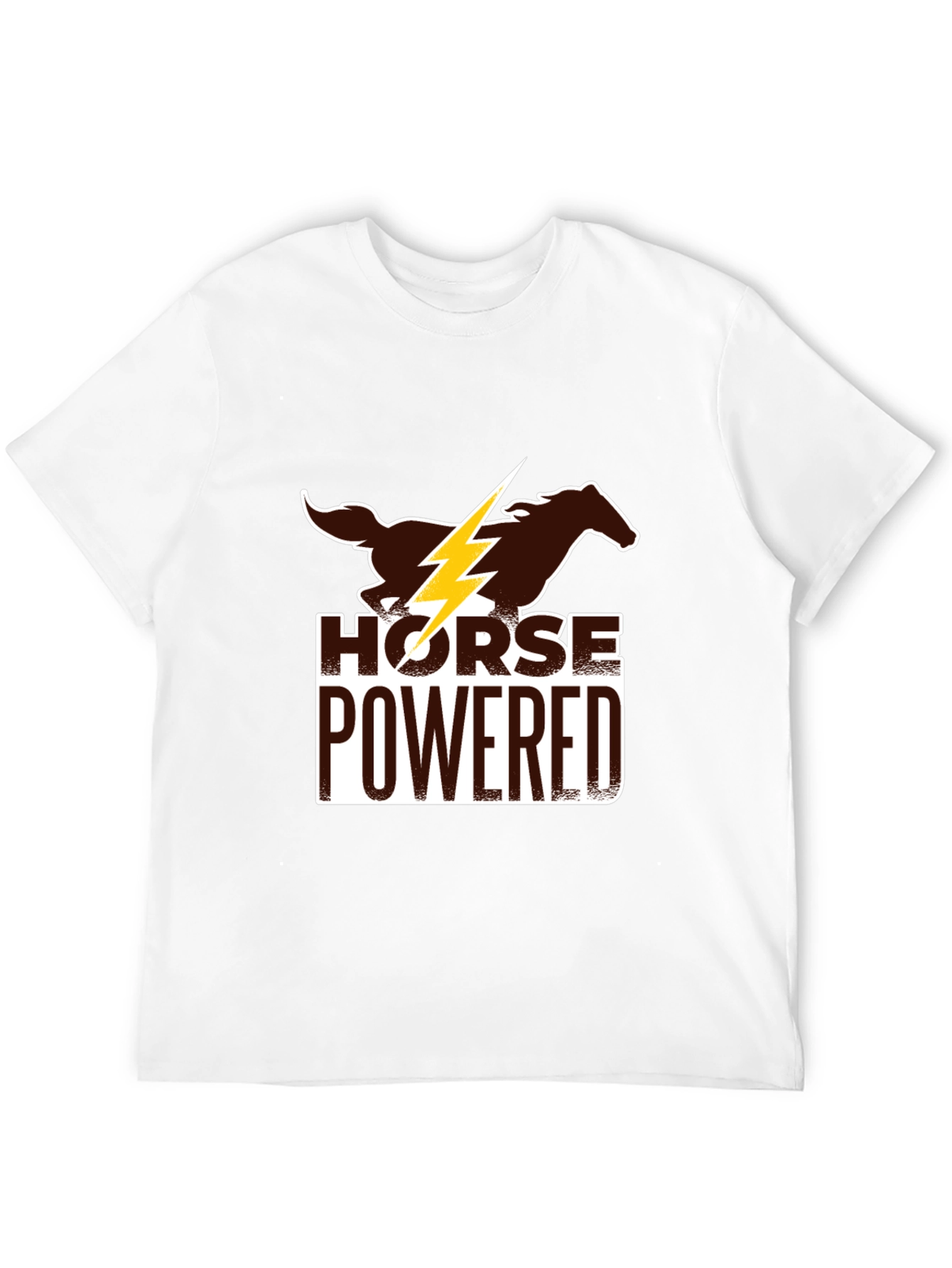 Black Horse Powered Graphic Tee - Black Cotton Blend view 12