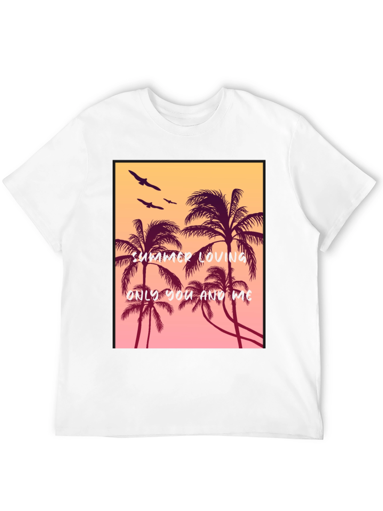 Black Summer Loving Palm Tree Graphic Tee view 12