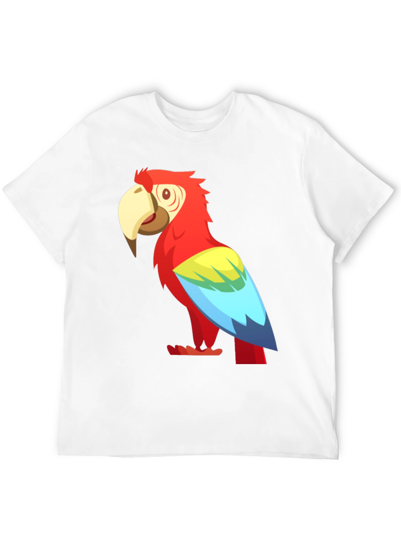 Black Cartoon Parrot Graphic Tee - Black view 12