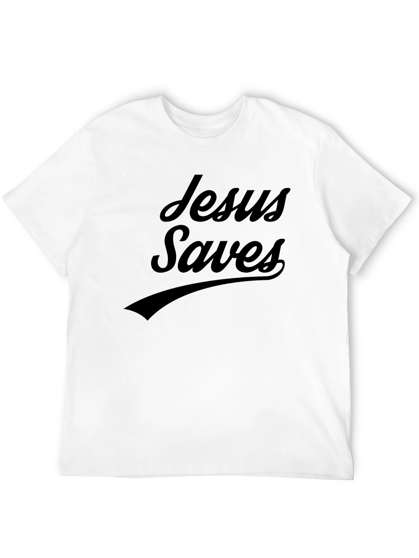 Black Jesus Saves Black Graphic T-Shirt view 12