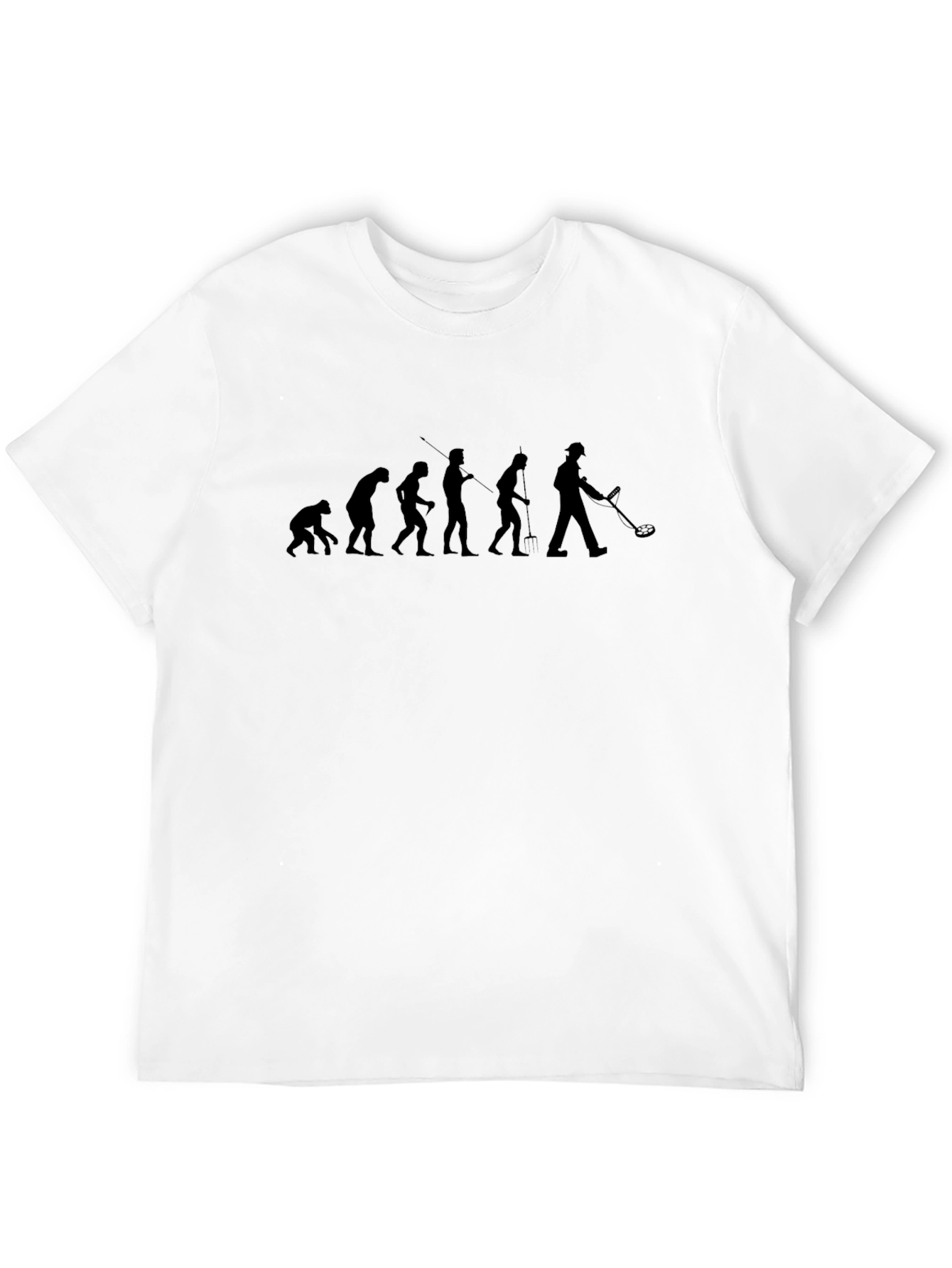 Black Evolution of Metal Detecting T-Shirt view 12
