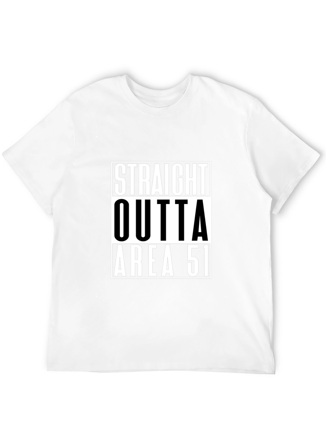 Black Straight Outta Area 51 T-Shirt view 12