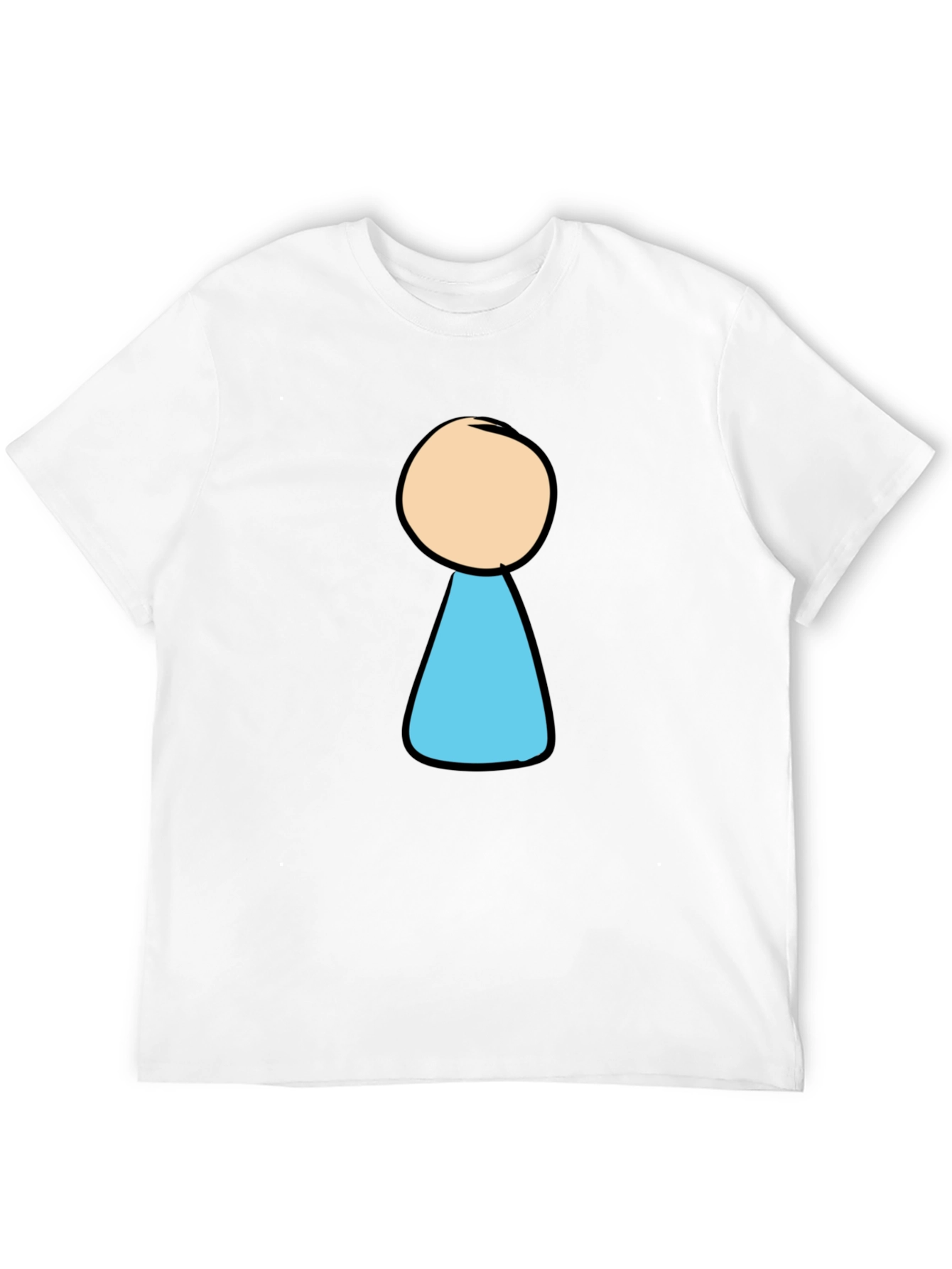 Black Black T-Shirt with Cartoon Keyhole Design view 12