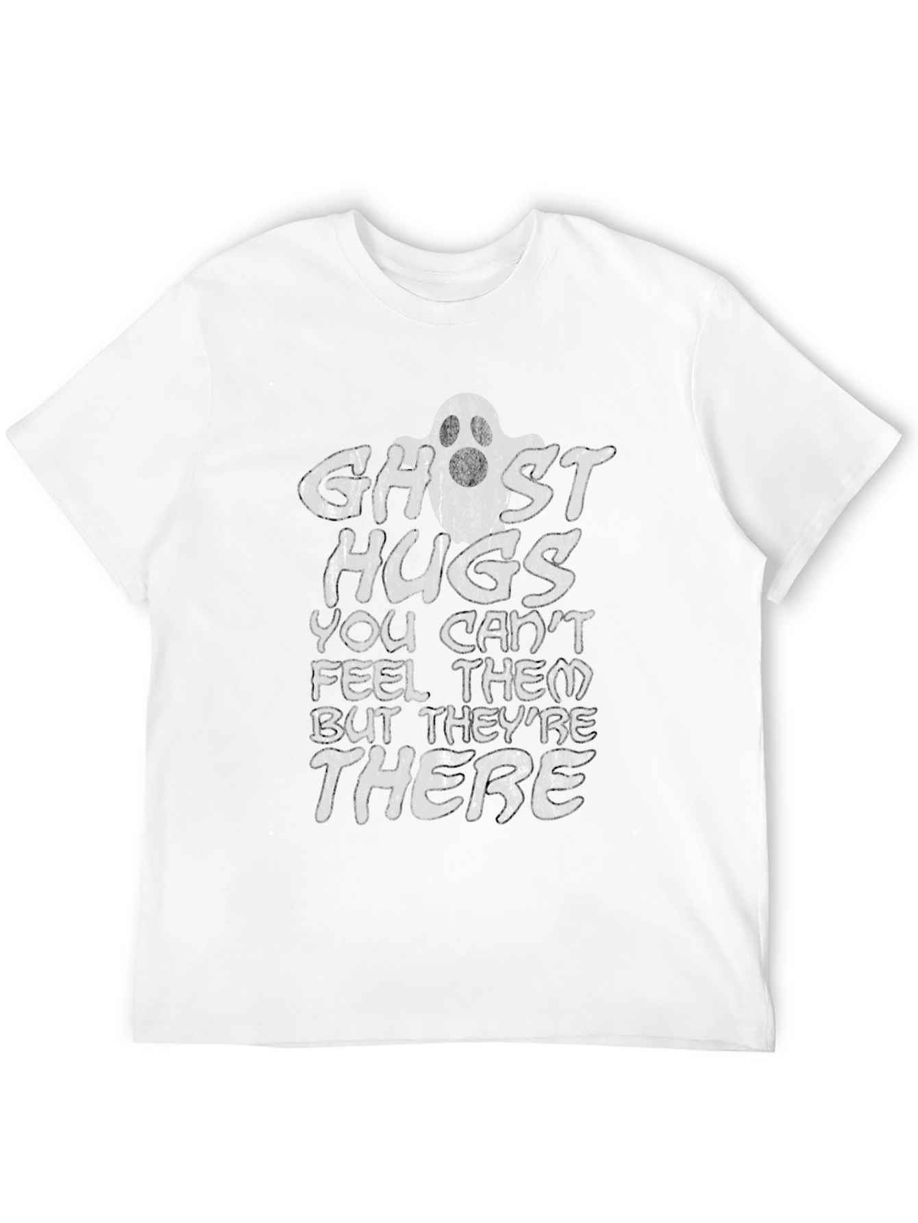 Black Ghost Hugs Graphic Tee - Halloween Fun! view 12