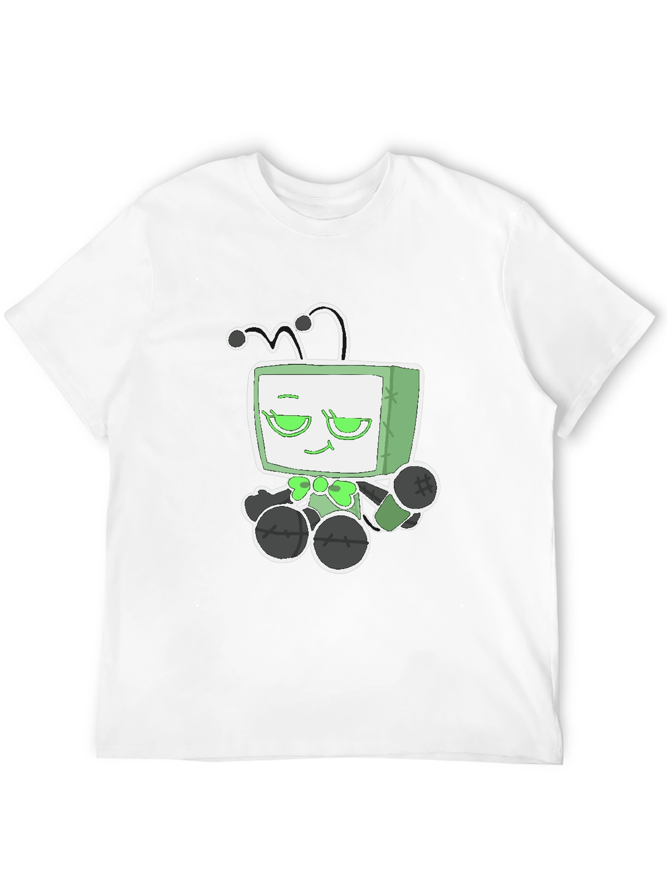 Black Funky Alien TV Head Graphic Tee - Black view 12