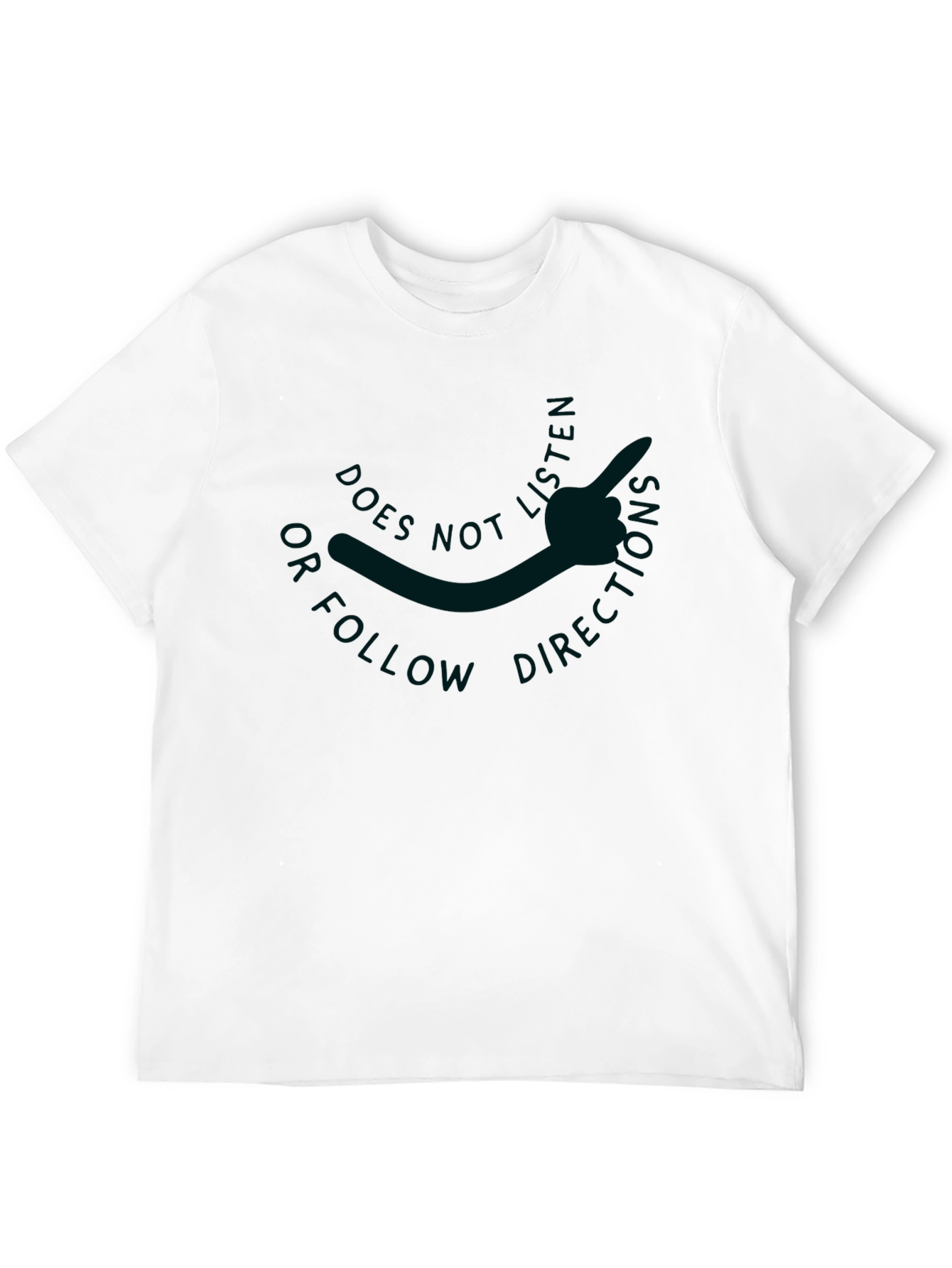 Black Does Not Follow Directions Graphic Tee view 12
